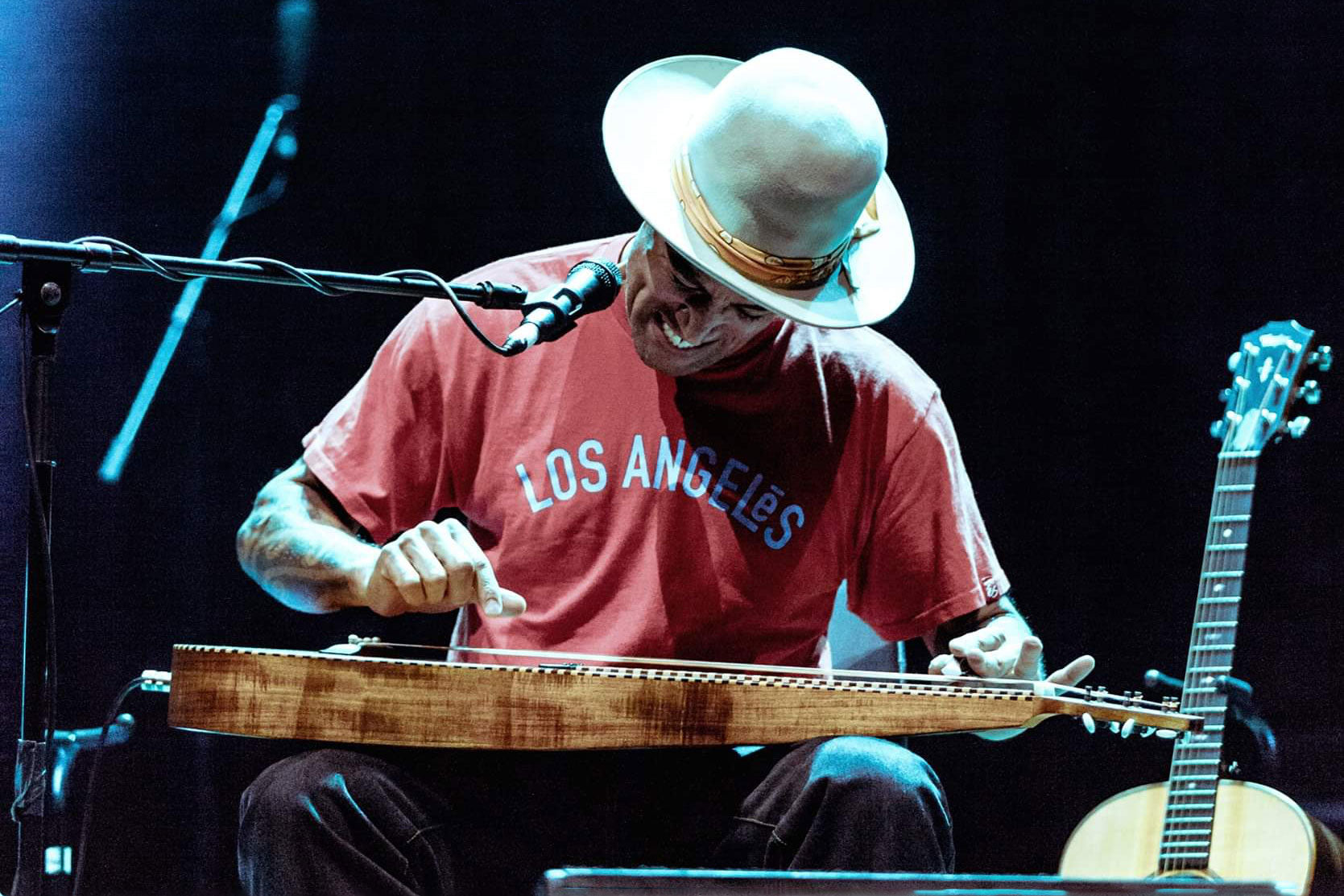 Ben Harper plays a Style 3 Weissenborn guitar crafted by luthier Richard Wilson.