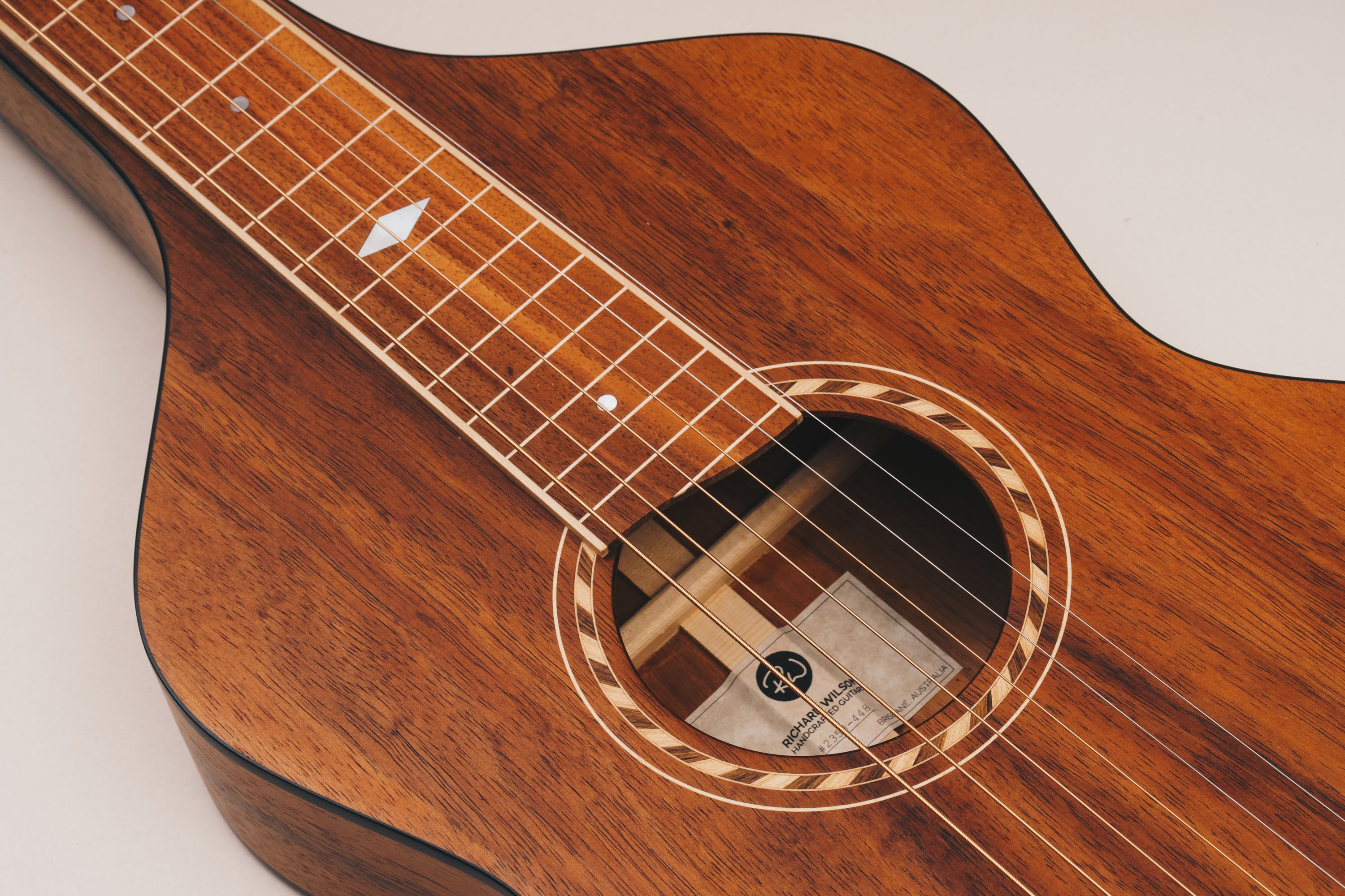 Hawaiian Koa Style 2 Weissenborn Guitar Weissenborn Acoustic Lap Steel Slide Guitar by master luthier Richard Wilson. Handcrafted in Australia. Serial no. RW2358-448.