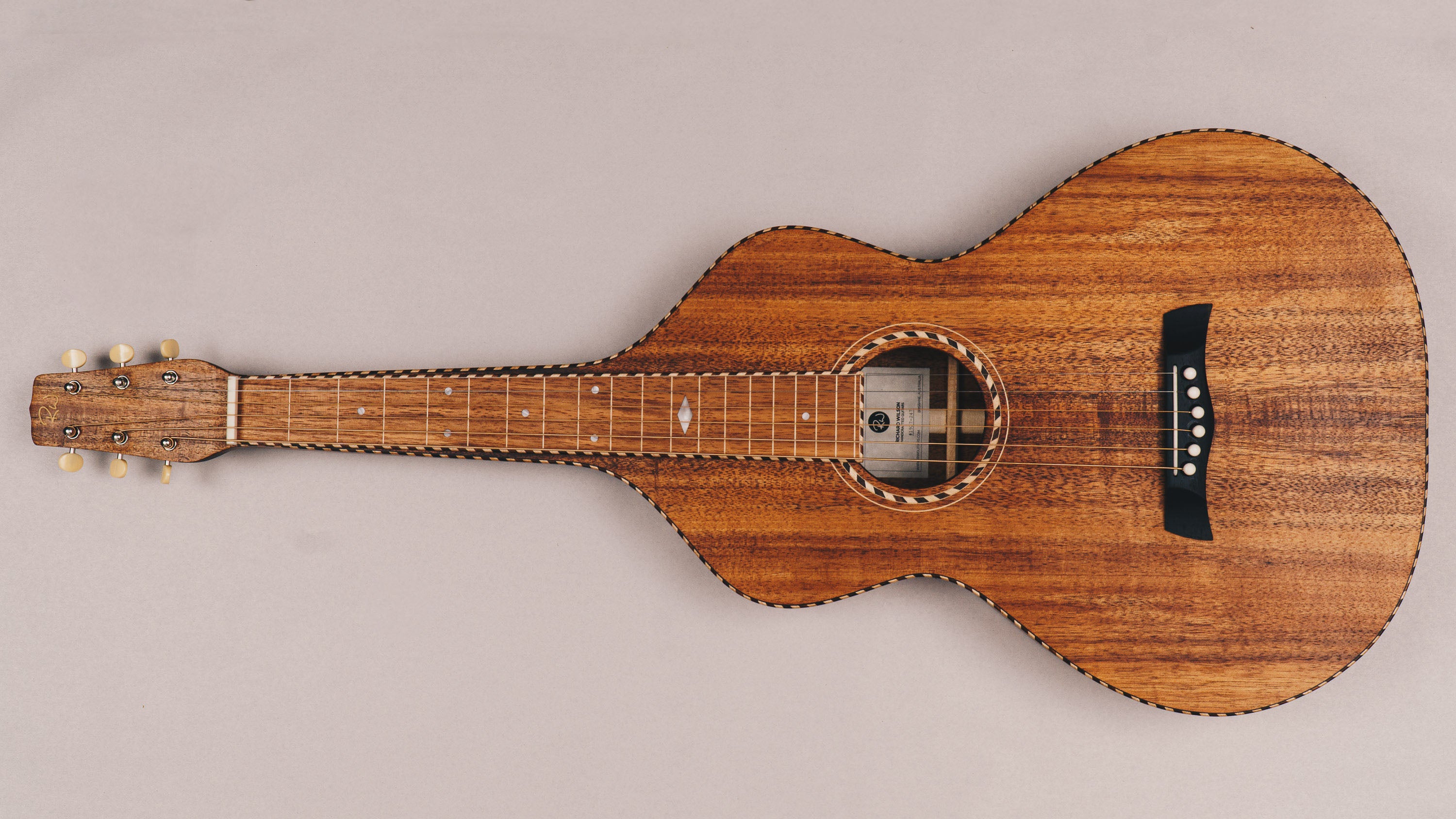 Hawaiian Koa Style 3 Weissenborn Acoustic Lap Steel Slide Guitar by master luthier Richard Wilson. Handcrafted in Australia. Serial no. RW1927-247.
