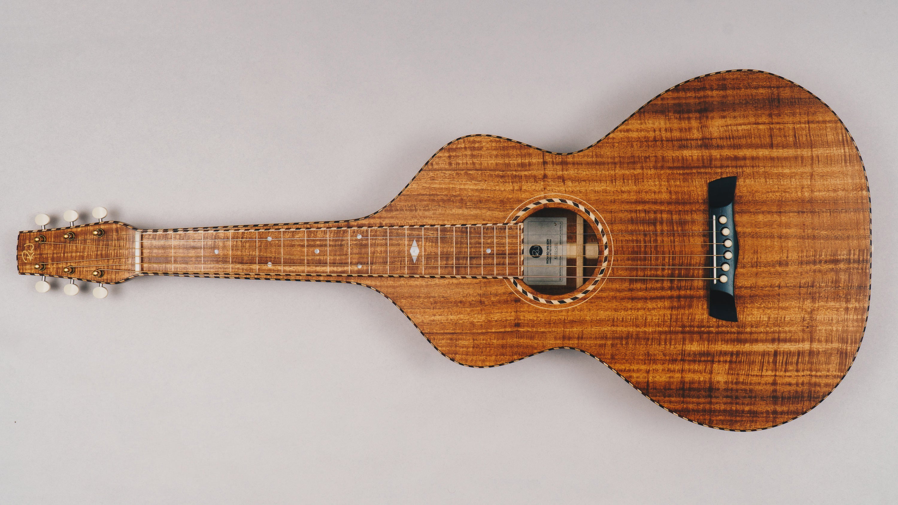 Hawaiian Koa Style 4 Weissenborn Guitar Weissenborn Acoustic Lap Steel Slide Guitar by master luthier Richard Wilson. Handcrafted in Australia. Serial no. RW2001-250.