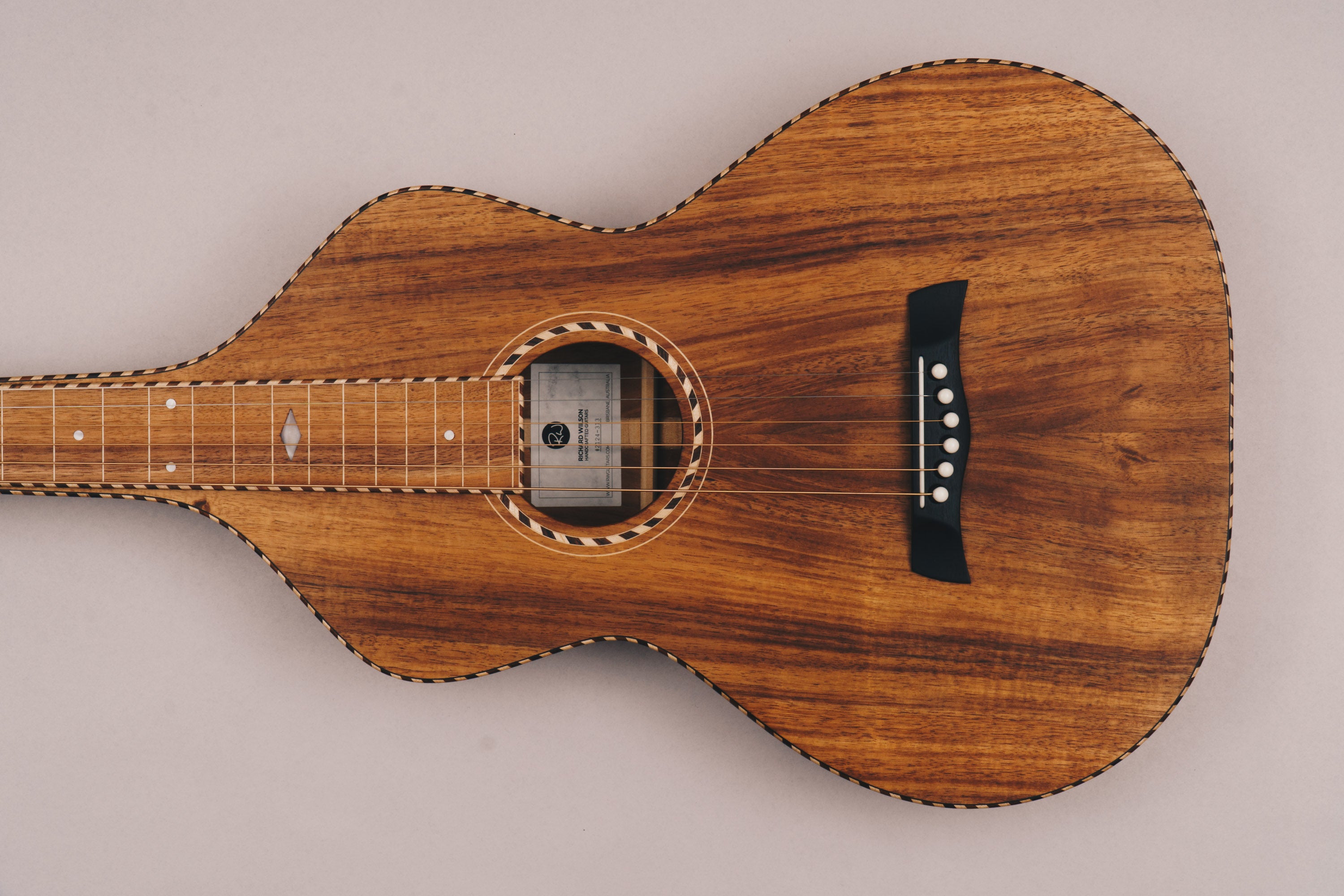 Hawaiian Koa Style 4 Weissenborn Guitar Weissenborn Acoustic Lap Steel Slide Guitar by master luthier Richard Wilson. Handcrafted in Australia. Serial no. RW2124-313.