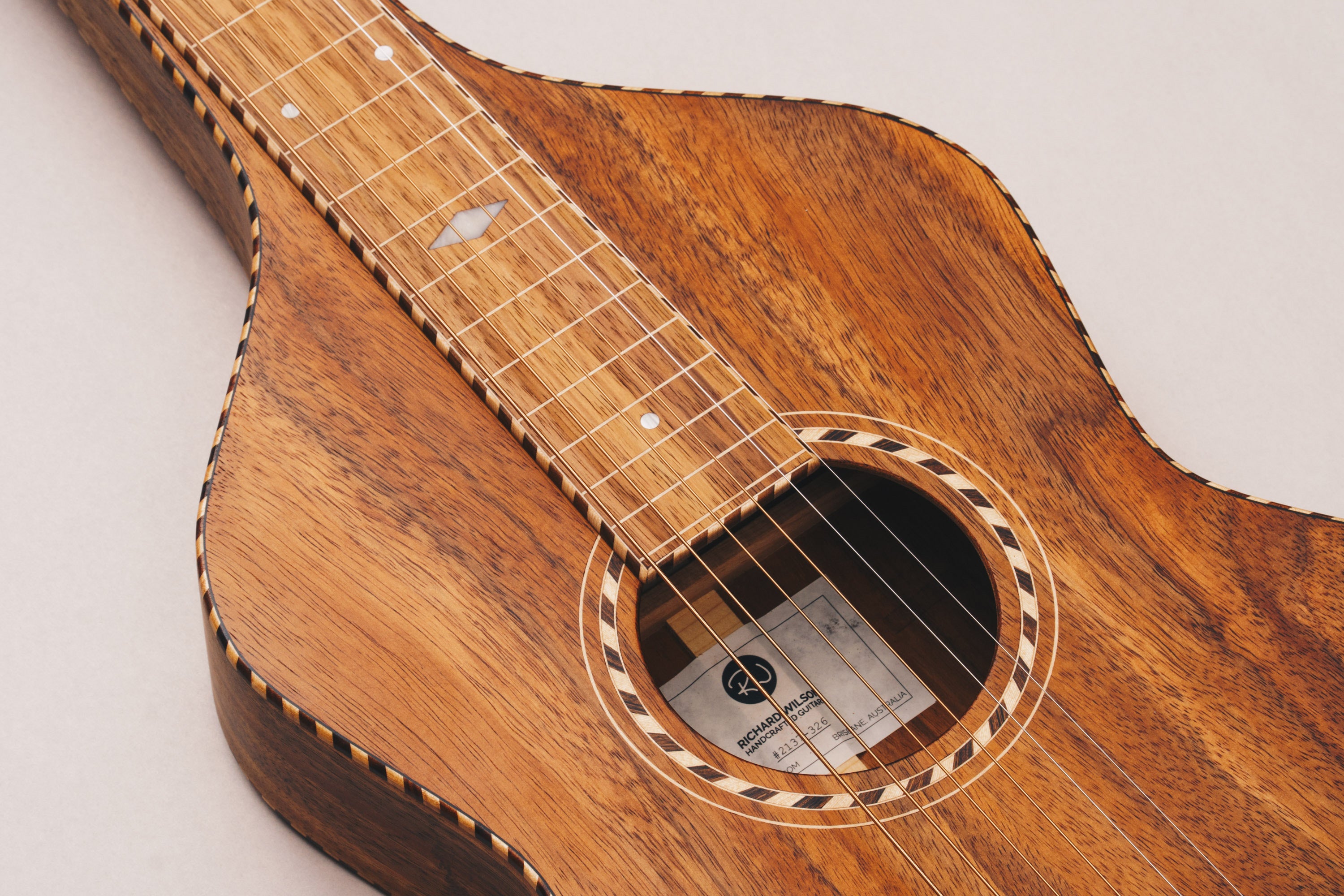 Hawaiian Koa Style 4 Weissenborn Guitar Weissenborn Acoustic Lap Steel Slide Guitar by master luthier Richard Wilson. Handcrafted in Australia. Serial no. RW2126-326.