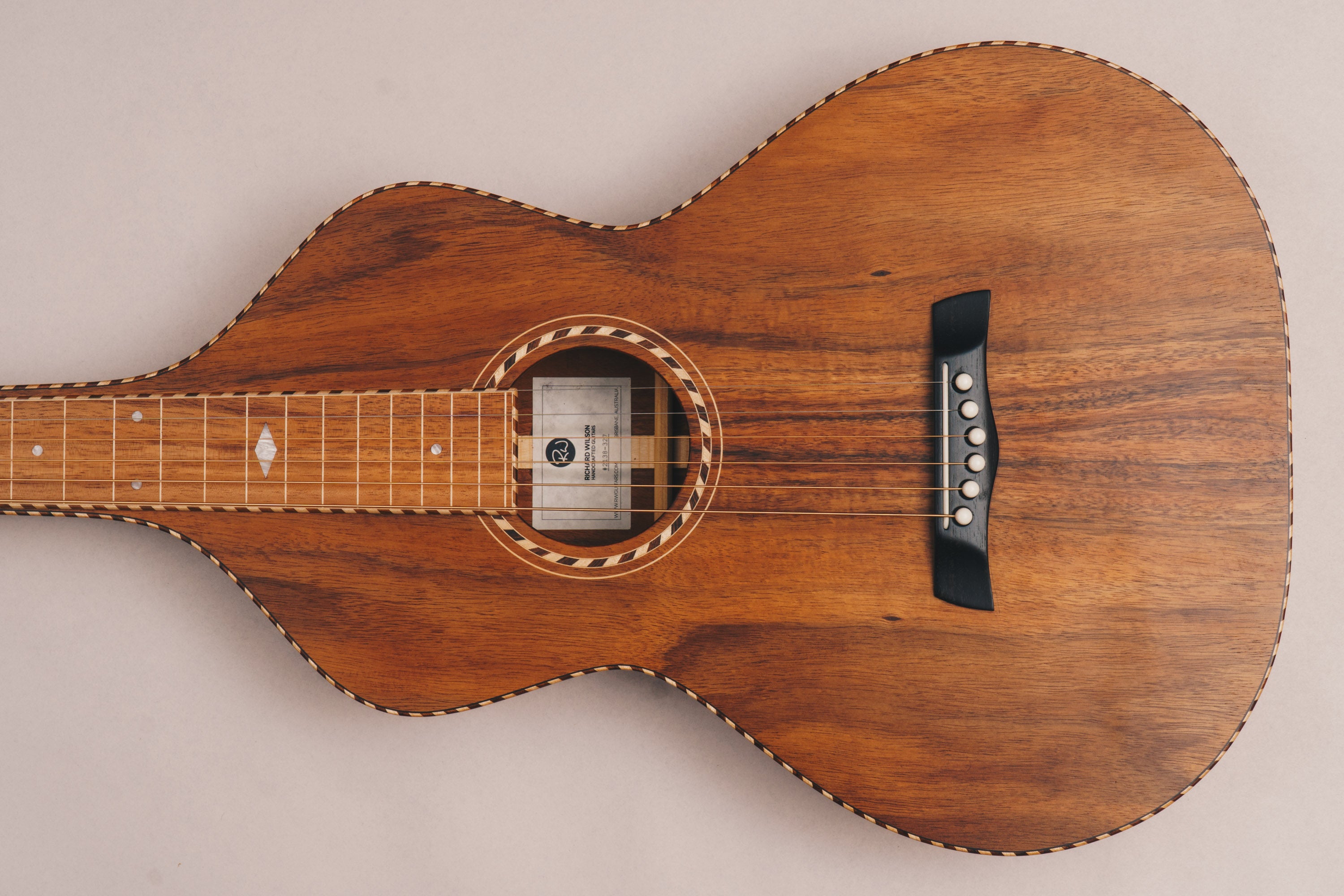 Hawaiian Koa Style 4 Weissenborn Guitar Weissenborn Acoustic Lap Steel Slide Guitar by master luthier Richard Wilson. Handcrafted in Australia. Serial no. RW2138-327.