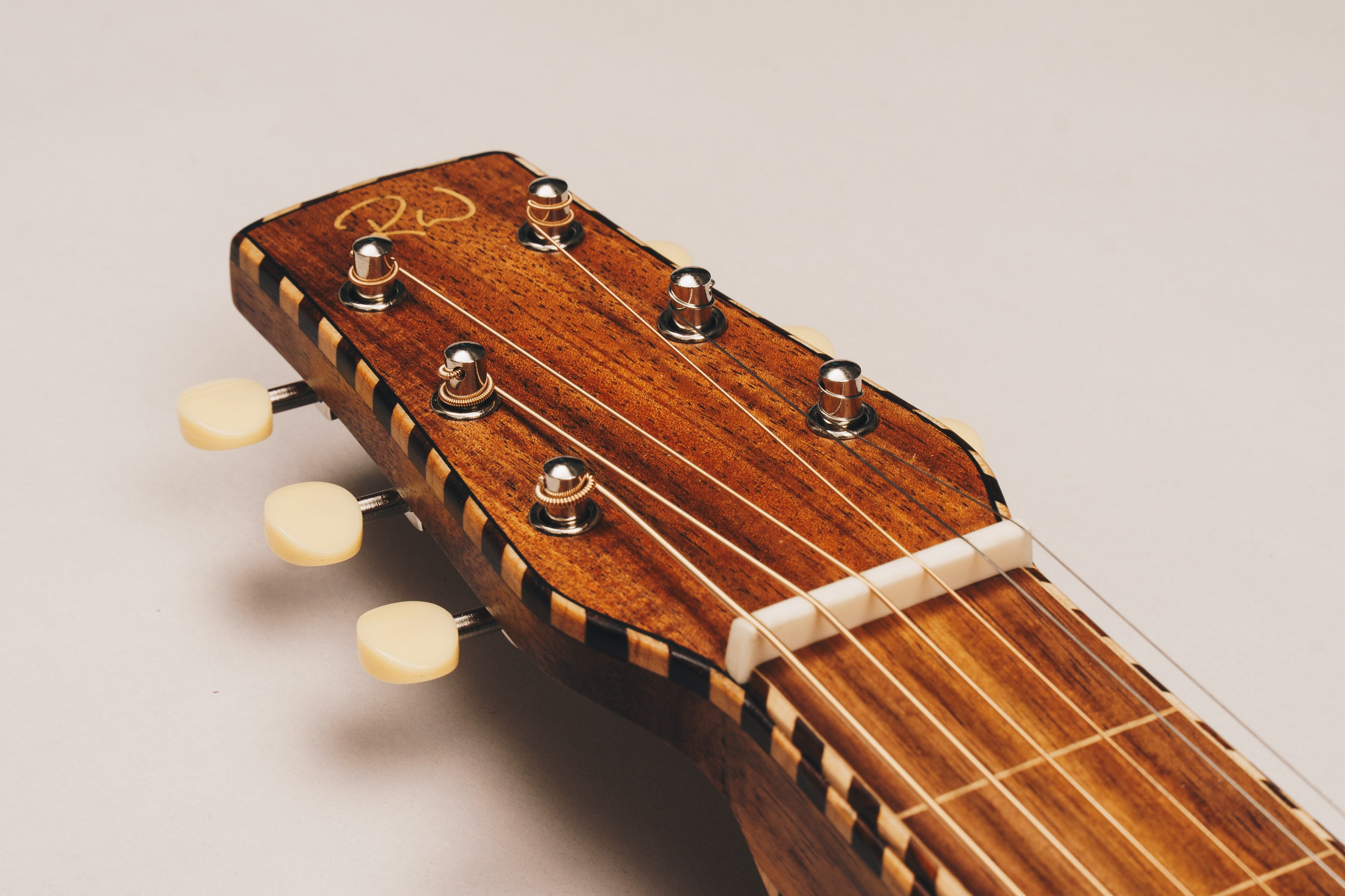 Koa Style 4 Weissenborn Acoustic Lap Steel Slide Guitar by master luthier Richard Wilson. Handcrafted in Australia. Serial no. RW1920-240.