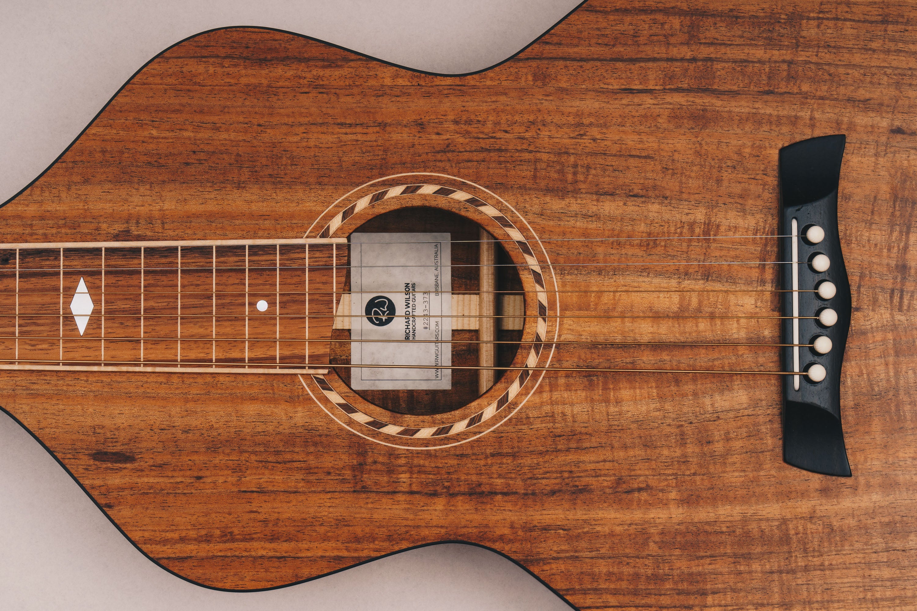 Style 2 Weissenborn Guitar Weissenborn Acoustic Lap Steel Slide Guitar by master luthier Richard Wilson. Handcrafted in Australia. Serial no. RW2243-373.