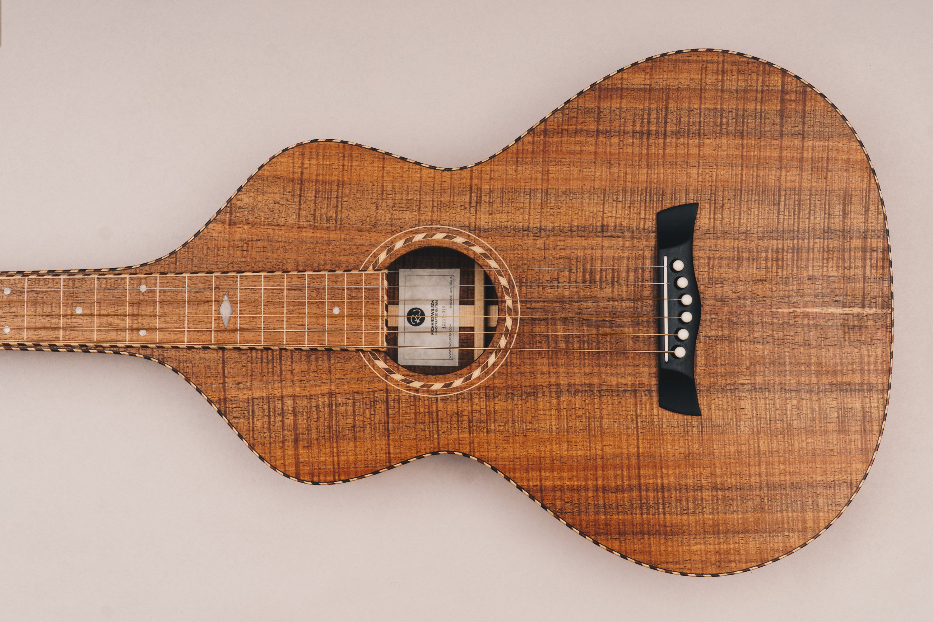 Style 3 Weissenborn Guitar - Master Series Weissenborn Acoustic Lap Steel Slide Guitar by master luthier Richard Wilson. Handcrafted in Australia. Serial no. RW2219-349.