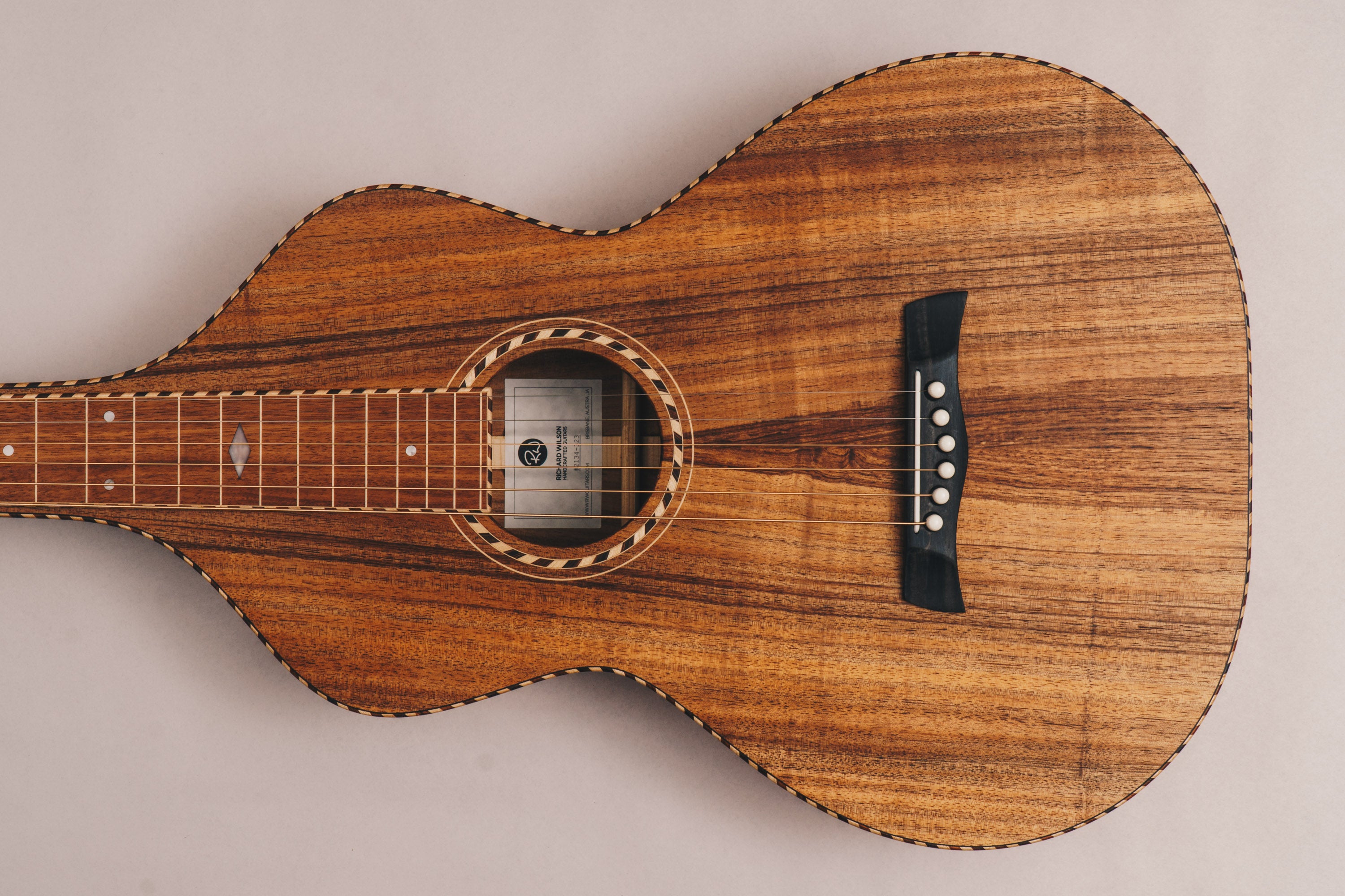 Style 3 Weissenborn Guitar Weissenborn Acoustic Lap Steel Slide Guitar by master luthier Richard Wilson. Handcrafted in Australia. Serial no. RW2134-323.