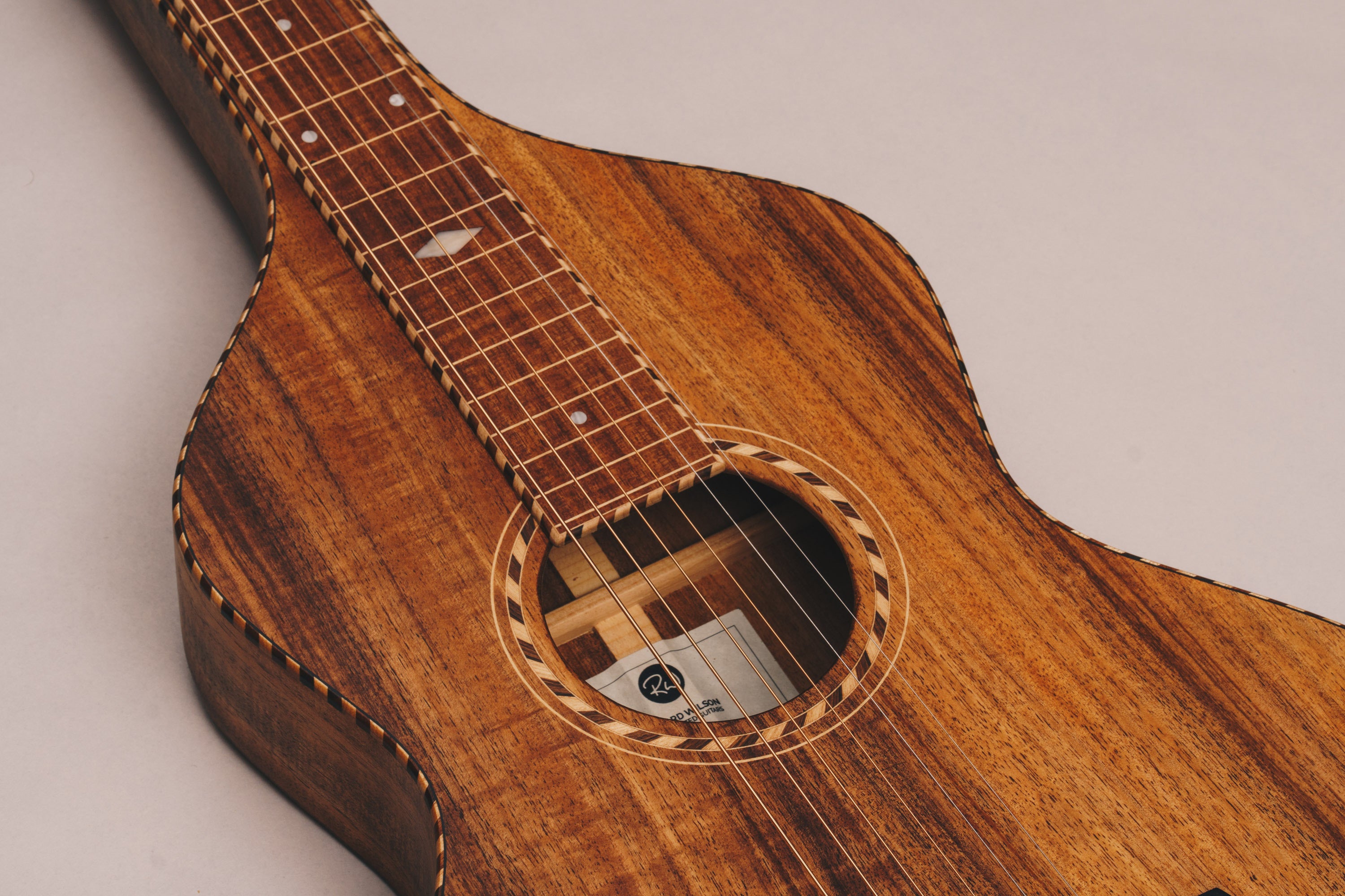 Style 3 Weissenborn Guitar Weissenborn Acoustic Lap Steel Slide Guitar by master luthier Richard Wilson. Handcrafted in Australia. Serial no. RW2206-336.