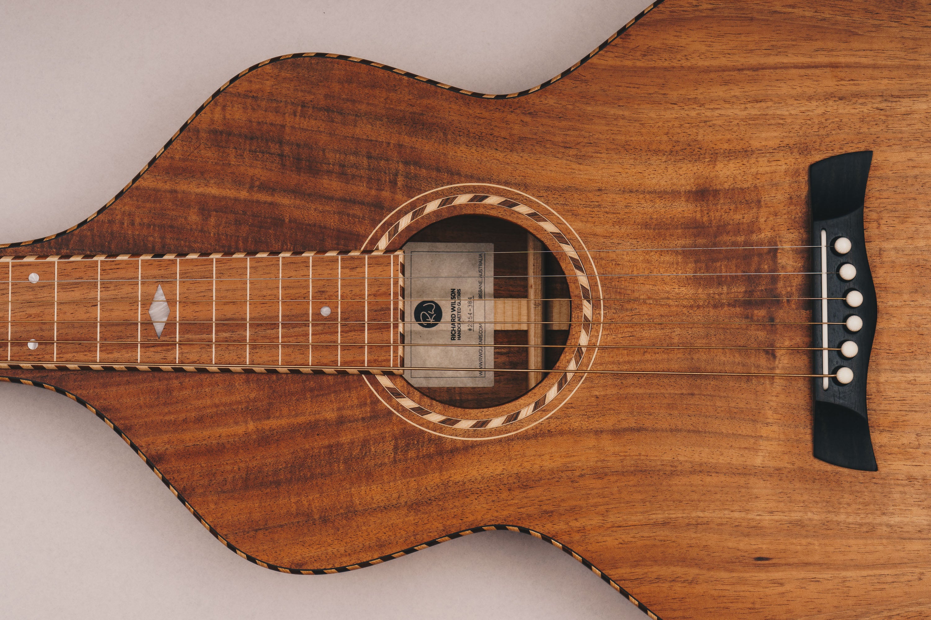 Style 3 Weissenborn Guitar Weissenborn Acoustic Lap Steel Slide Guitar by master luthier Richard Wilson. Handcrafted in Australia. Serial no. RW2254-384.