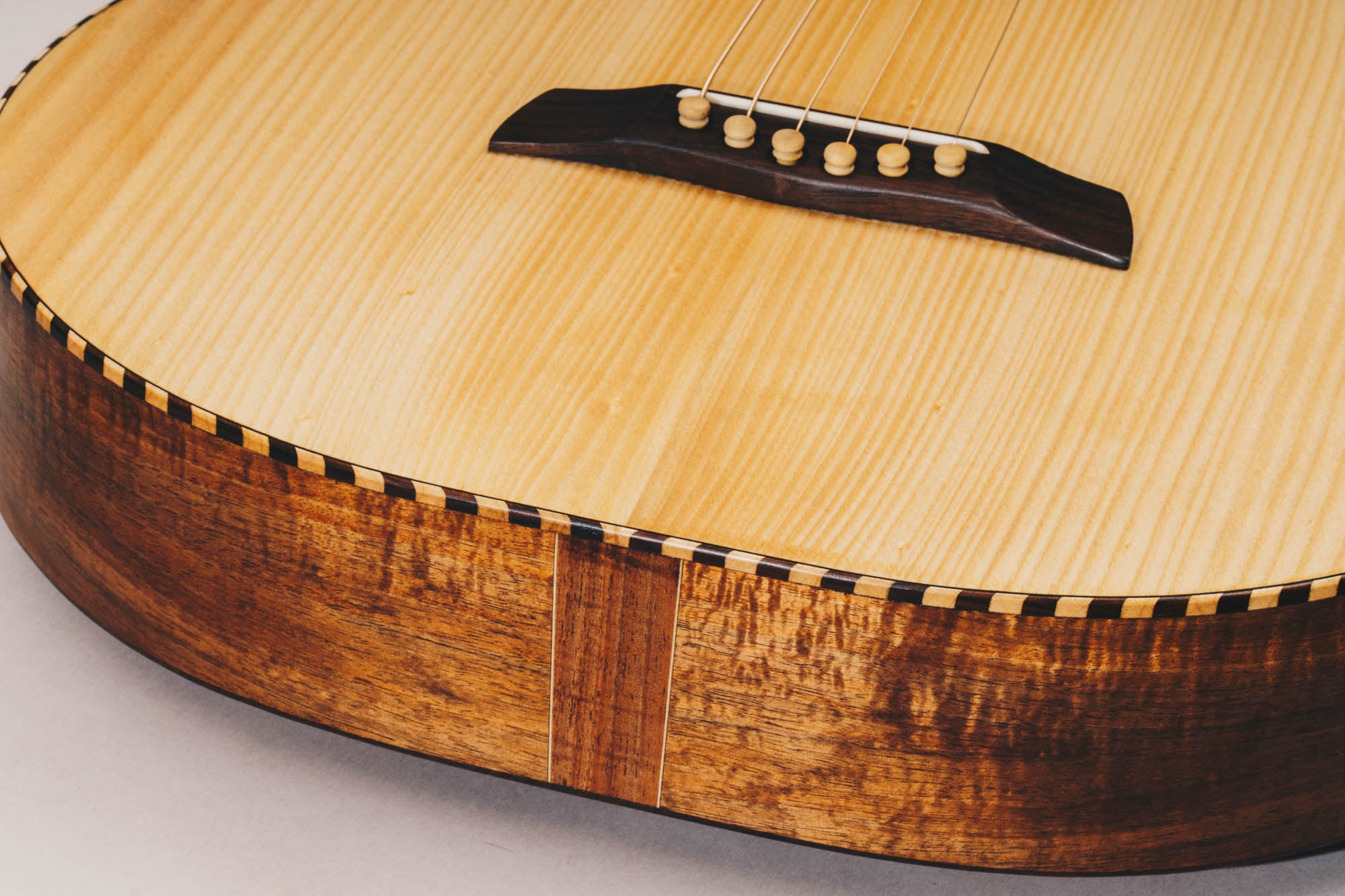 Tasmanian Blackwood & Bunya Style 3 Weissenborn Acoustic Lap Steel Slide Guitar by master luthier Richard Wilson. Handcrafted in Australia. Serial no. RW1903-224.