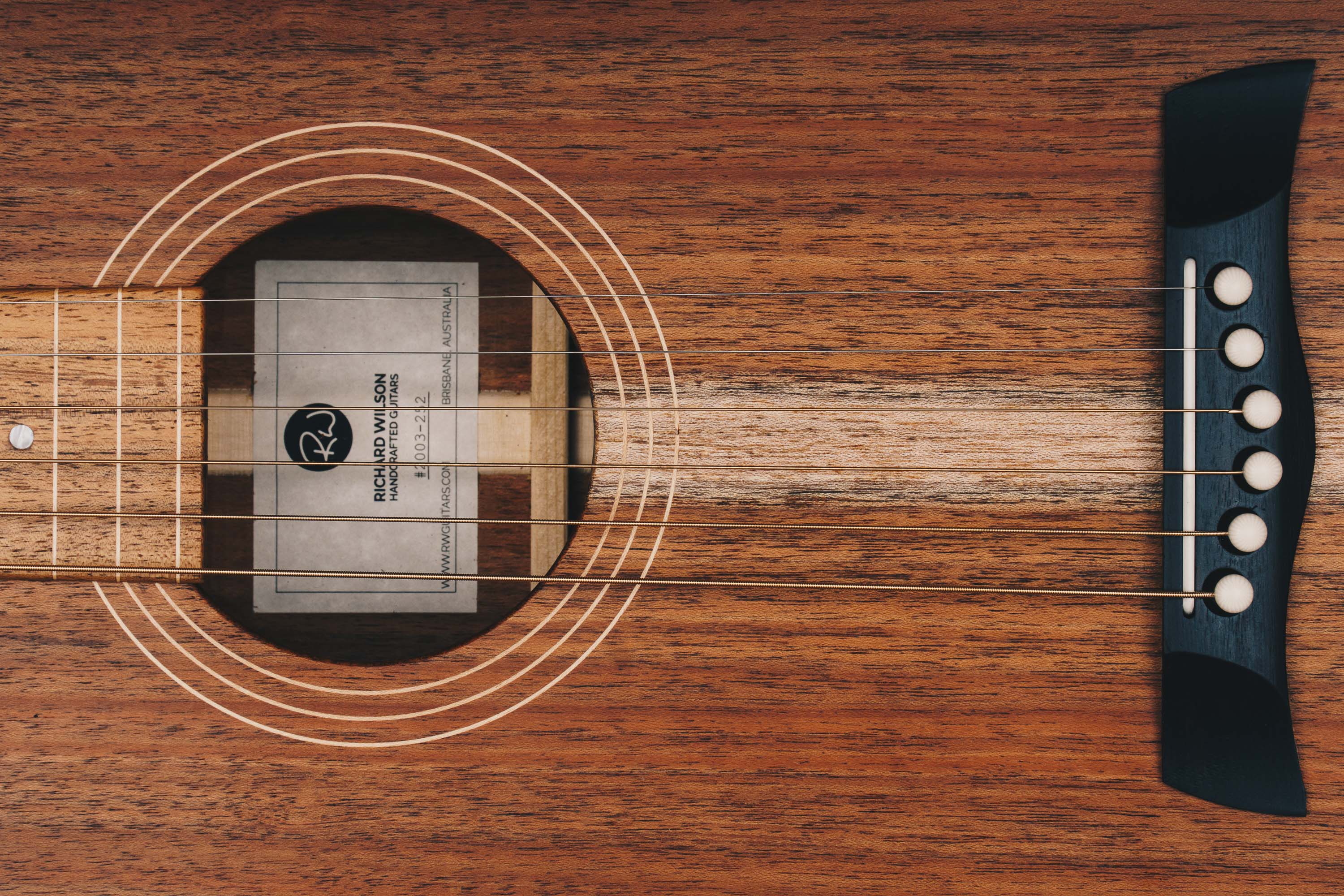 Tasmanian Blackwood Style 1 Weissenborn Acoustic Lap Steel Slide Guitar by master luthier Richard Wilson. Handcrafted in Australia. Serial no. RW2003-252.