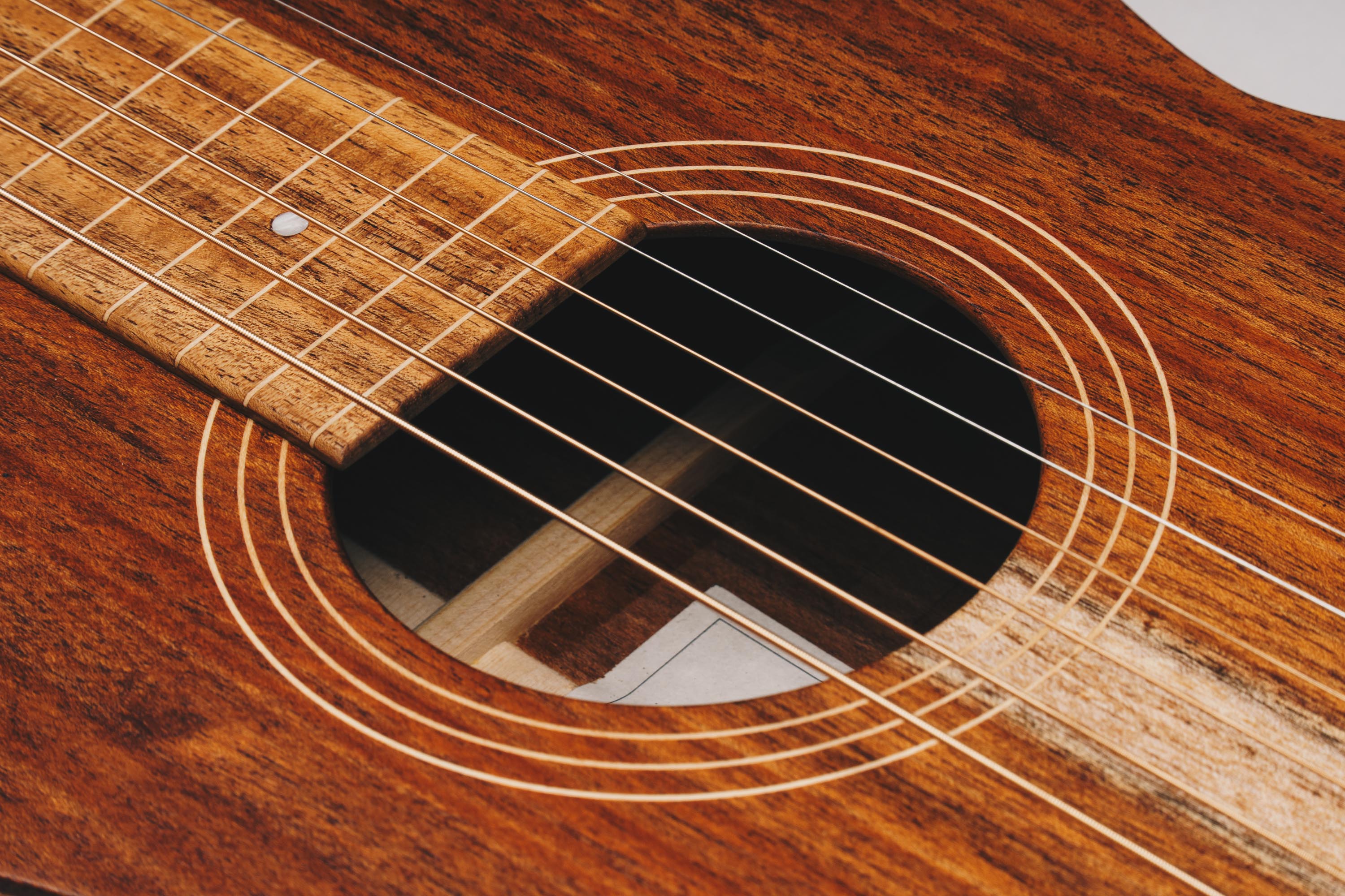 Tasmanian Blackwood Style 1 Weissenborn Acoustic Lap Steel Slide Guitar by master luthier Richard Wilson. Handcrafted in Australia. Serial no. RW2003-252.