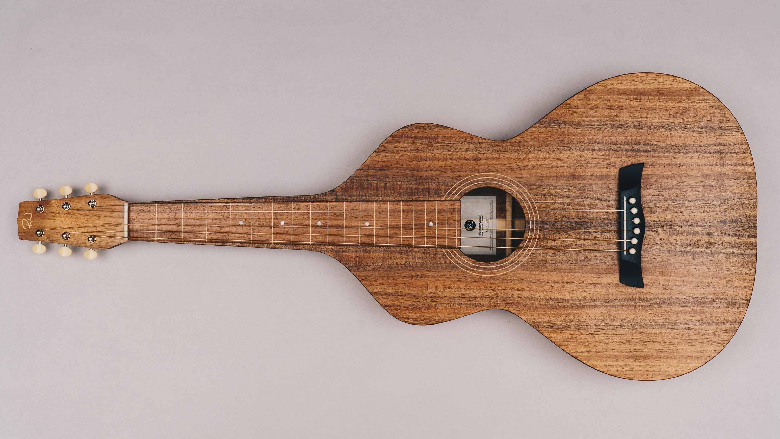 Tasmanian Blackwood Style 1 Weissenborn Acoustic Lap Steel Slide Guitar by master luthier Richard Wilson. Handcrafted in Australia. Serial no. RW2007-256.