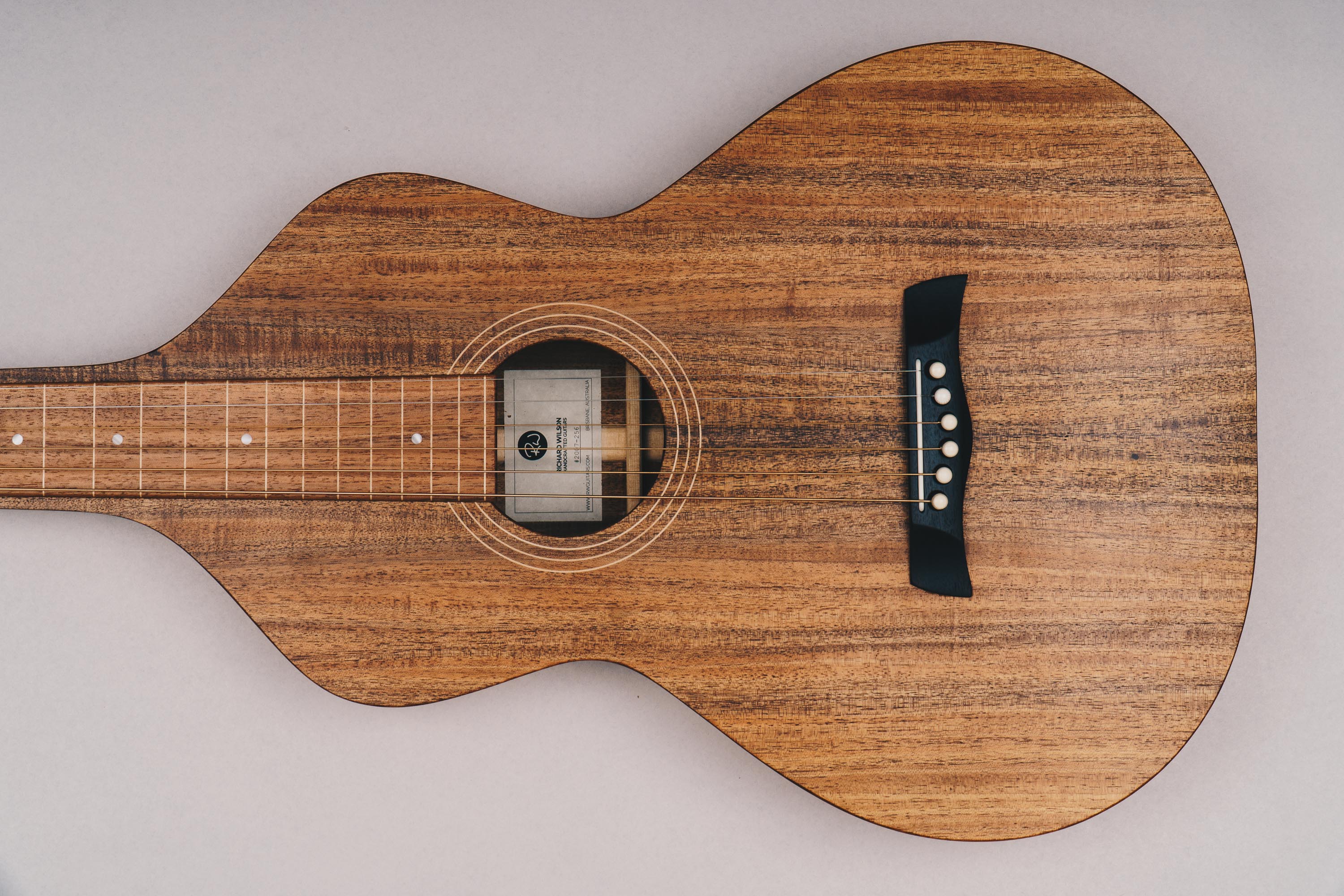 Tasmanian Blackwood Style 1 Weissenborn Acoustic Lap Steel Slide Guitar by master luthier Richard Wilson. Handcrafted in Australia. Serial no. RW2007-256.