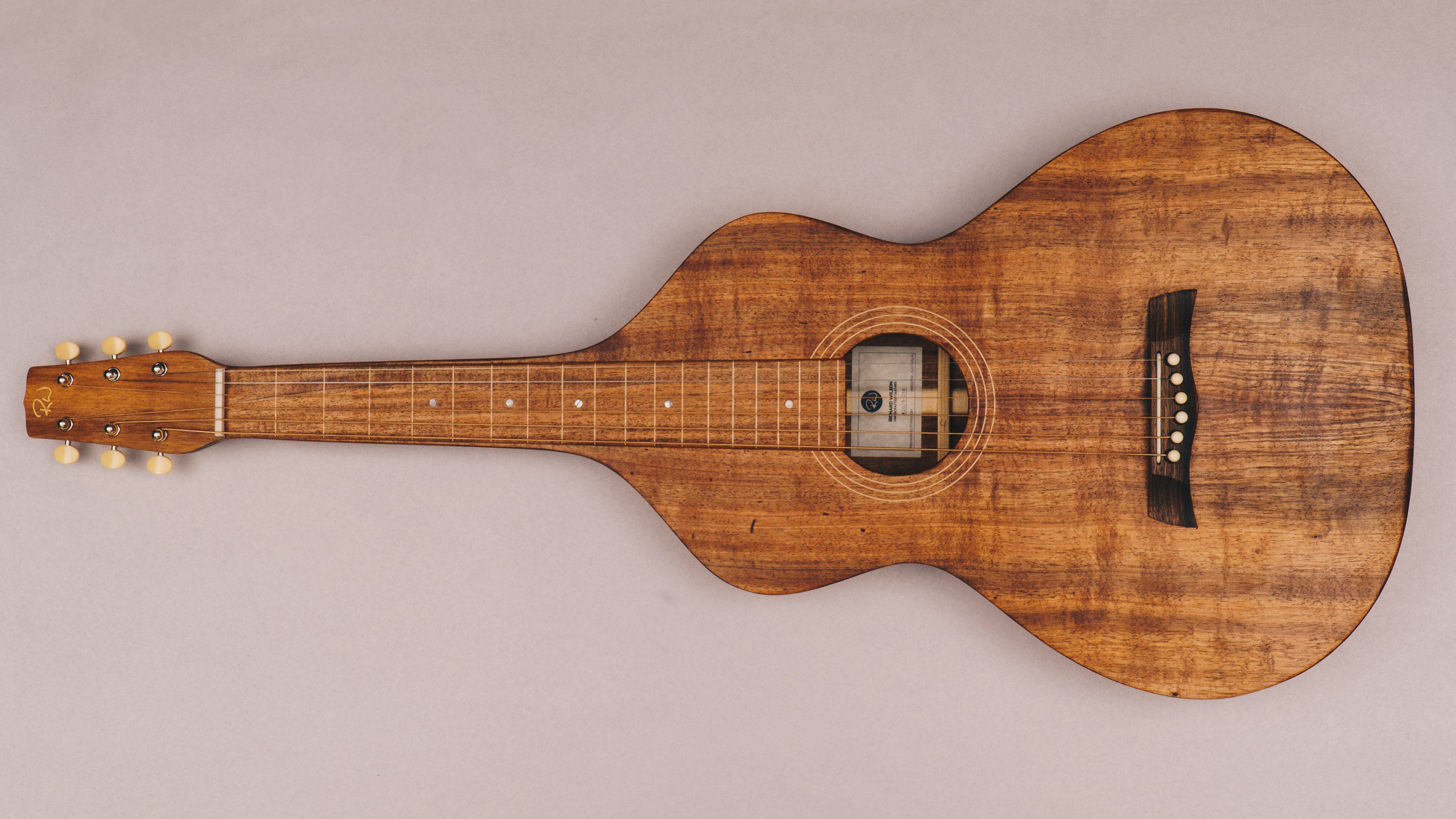 Tasmanian Blackwood Style 1 Weissenborn Acoustic Lap Steel Slide Guitar by master luthier Richard Wilson. Handcrafted in Australia. Serial no. RW2009-258.