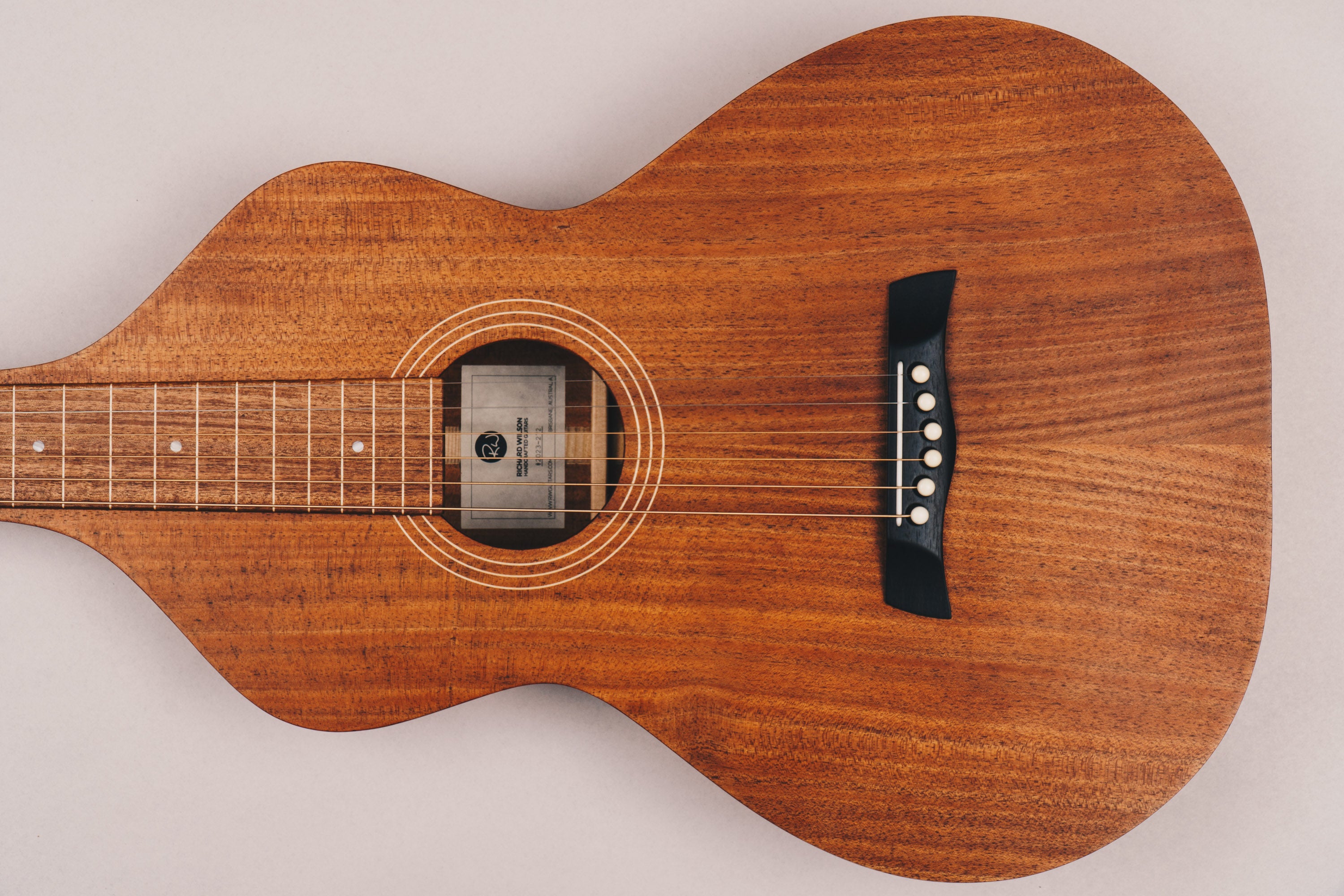 Tasmanian Blackwood Style 1 Weissenborn Acoustic Lap Steel Slide Guitar by master luthier Richard Wilson. Handcrafted in Australia. Serial no. RW2023-272.