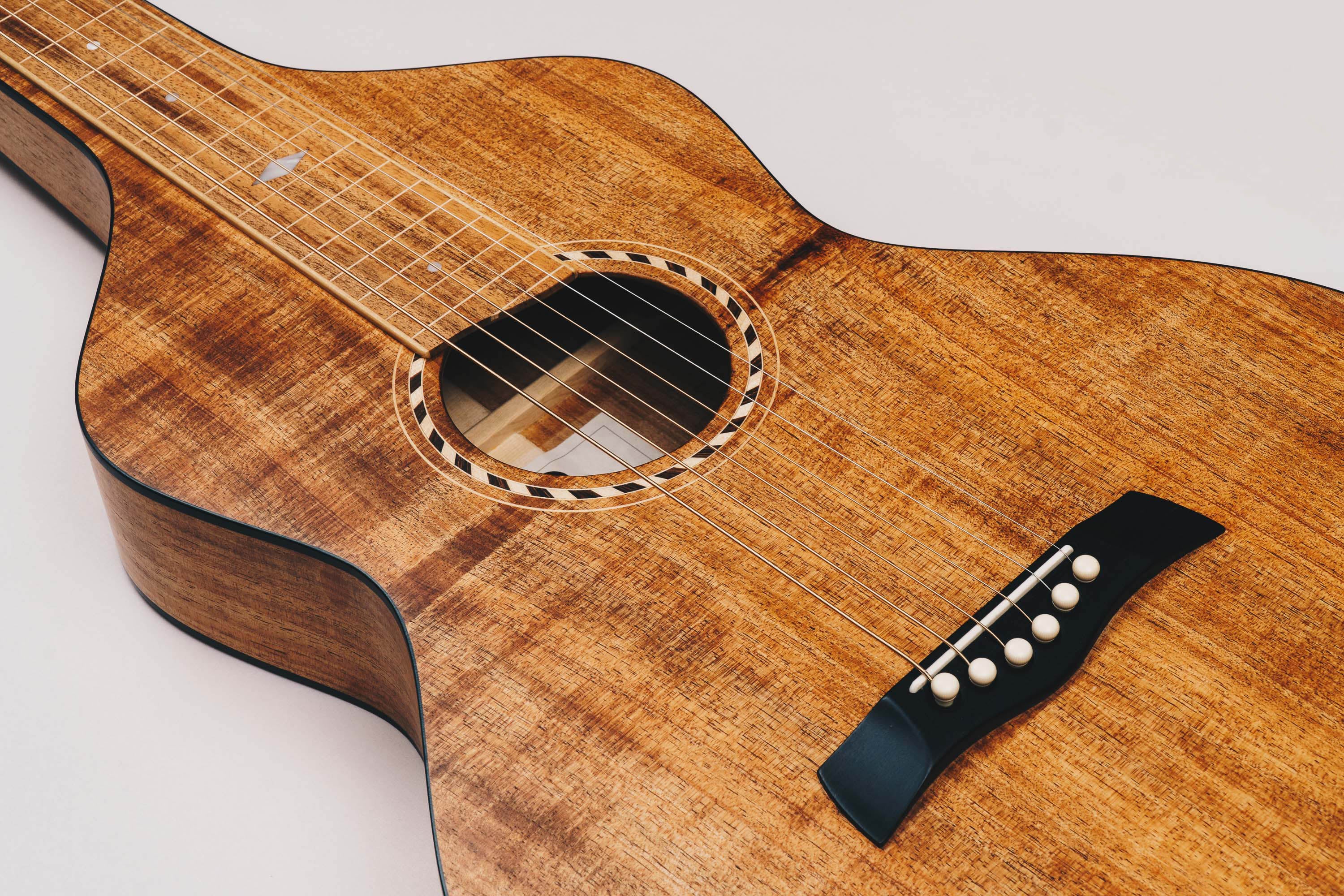 Tasmanian Blackwood Style 2 Weissenborn Acoustic Lap Steel Slide Guitar by master luthier Richard Wilson. Handcrafted in Australia. Serial no. RW2008-257.