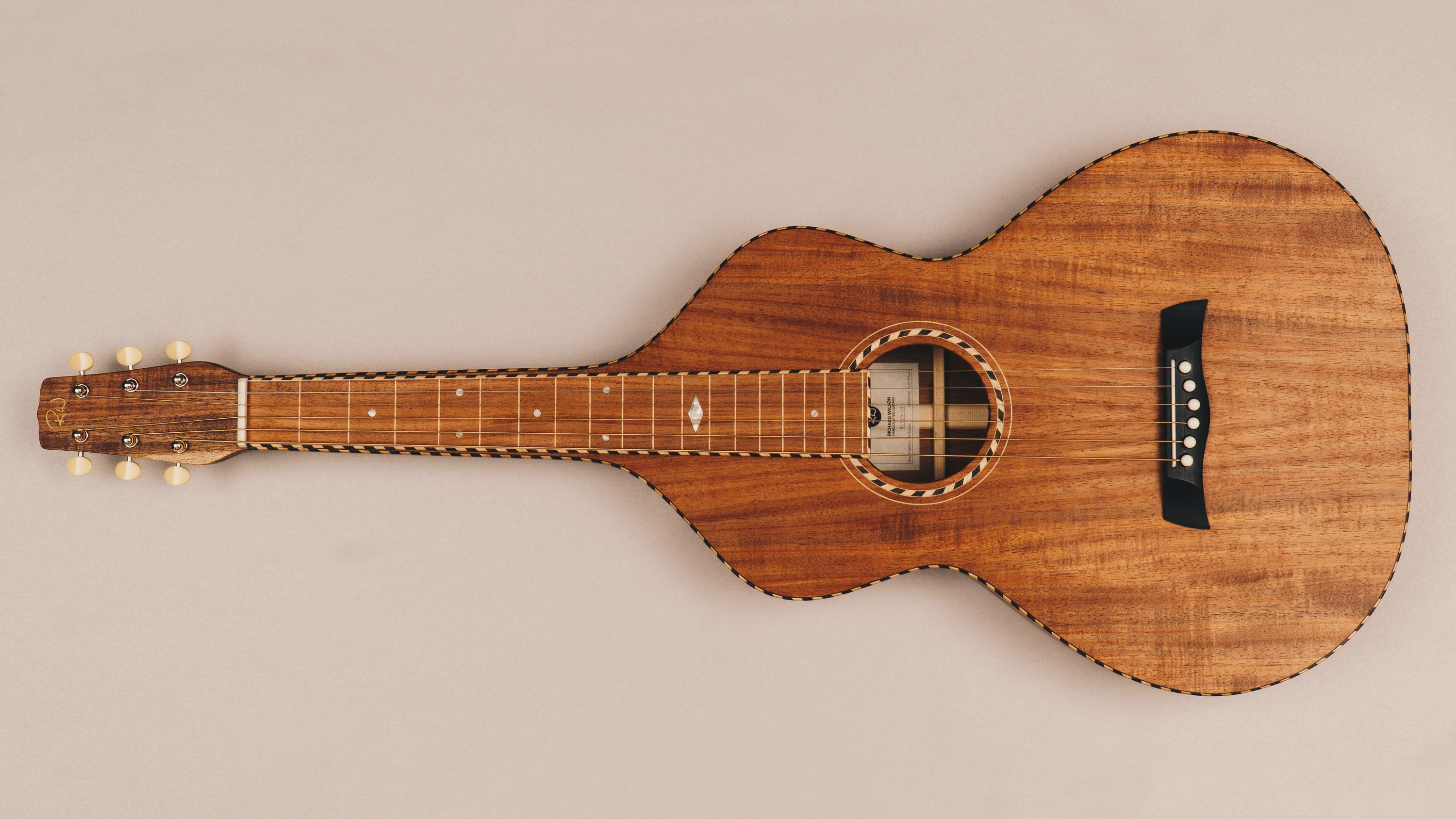 Tasmanian Blackwood Style 3 Weissenborn Acoustic Lap Steel Slide Guitar by master luthier Richard Wilson. Handcrafted in Australia. Serial no. RW1923-243.