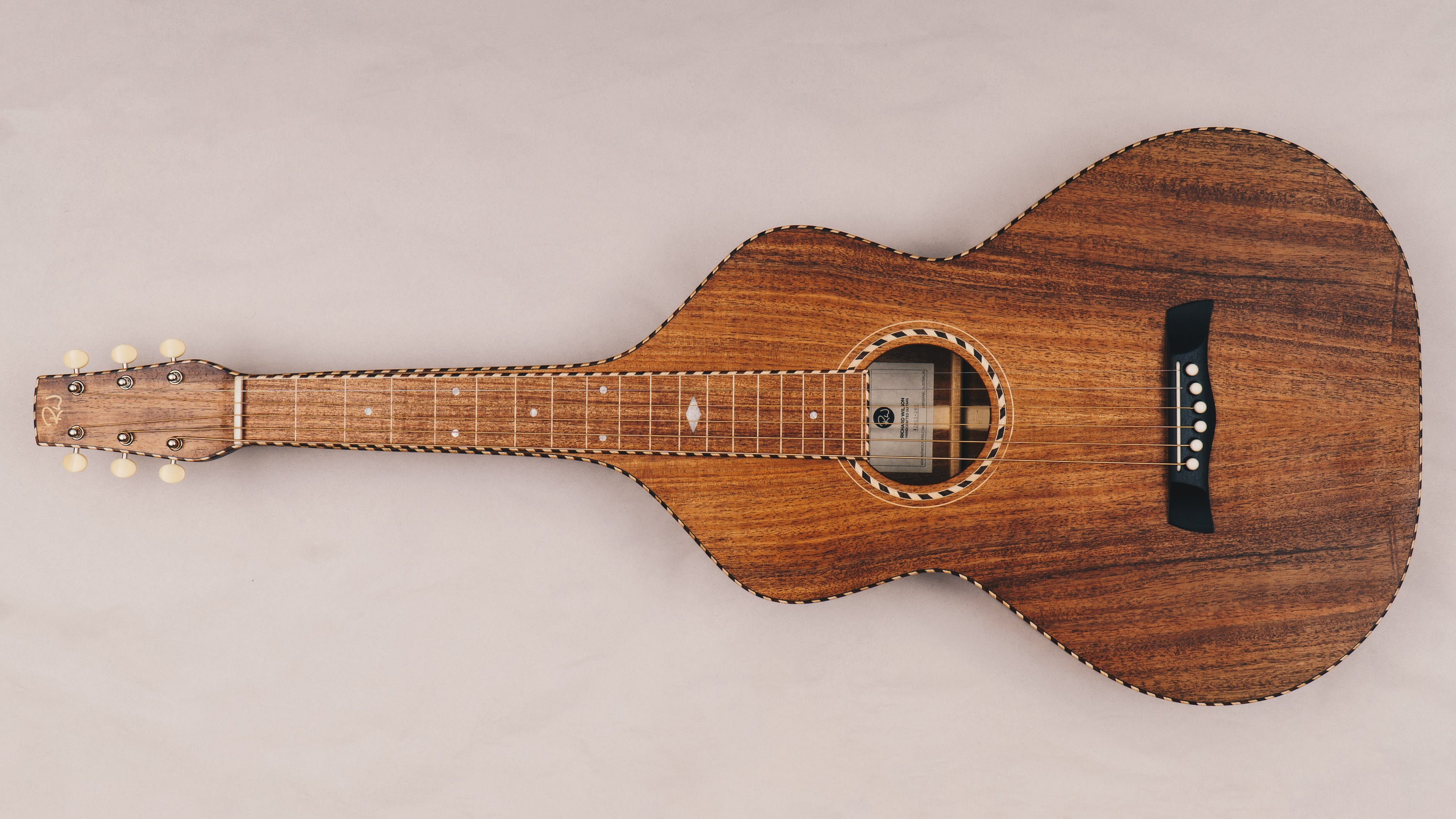 Tasmanian Blackwood Style 4 Weissenborn Acoustic Lap Steel Slide Guitar by master luthier Richard Wilson. Handcrafted in Australia. Serial no. RW2011-260.