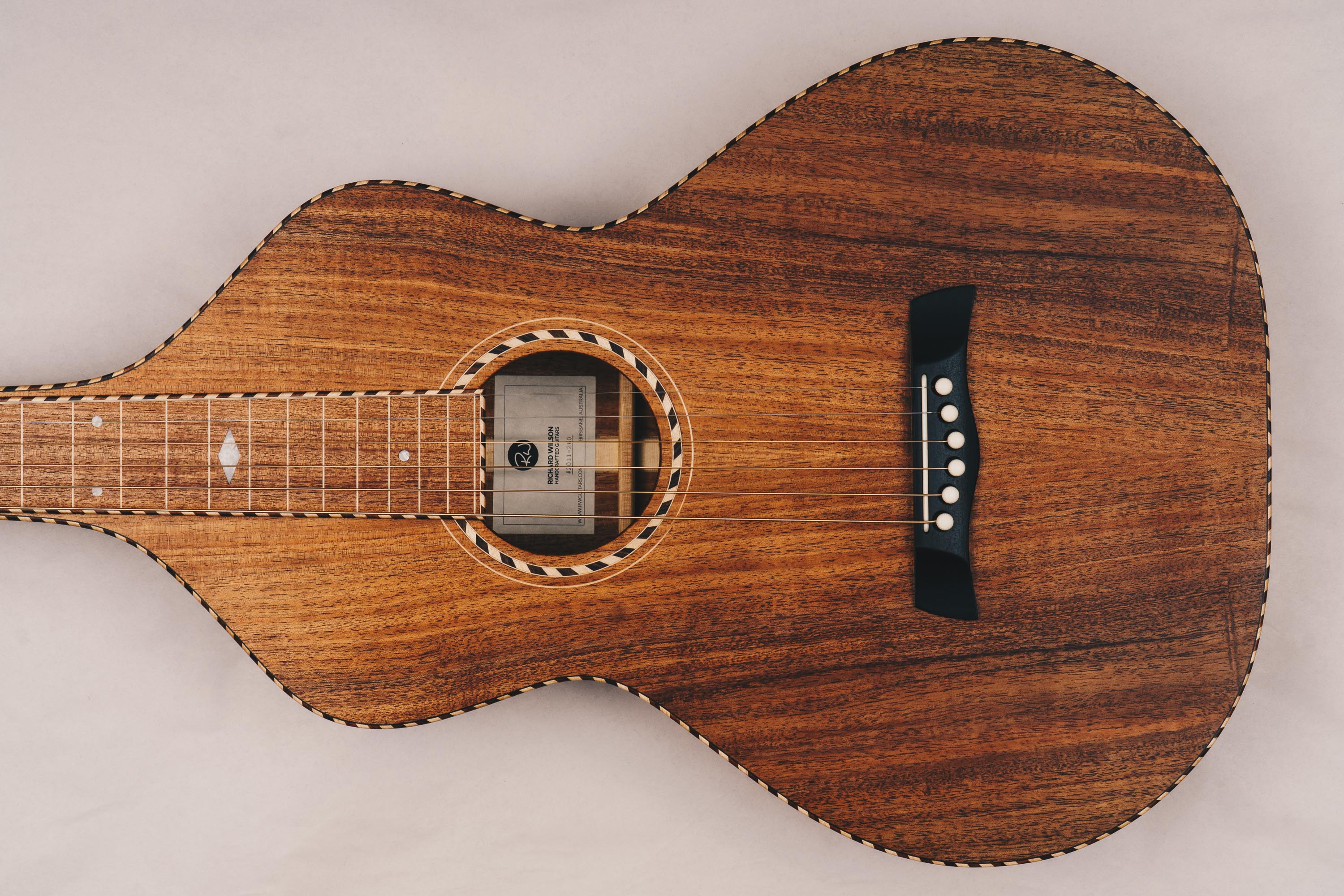 Tasmanian Blackwood Style 4 Weissenborn Acoustic Lap Steel Slide Guitar by master luthier Richard Wilson. Handcrafted in Australia. Serial no. RW2011-260.