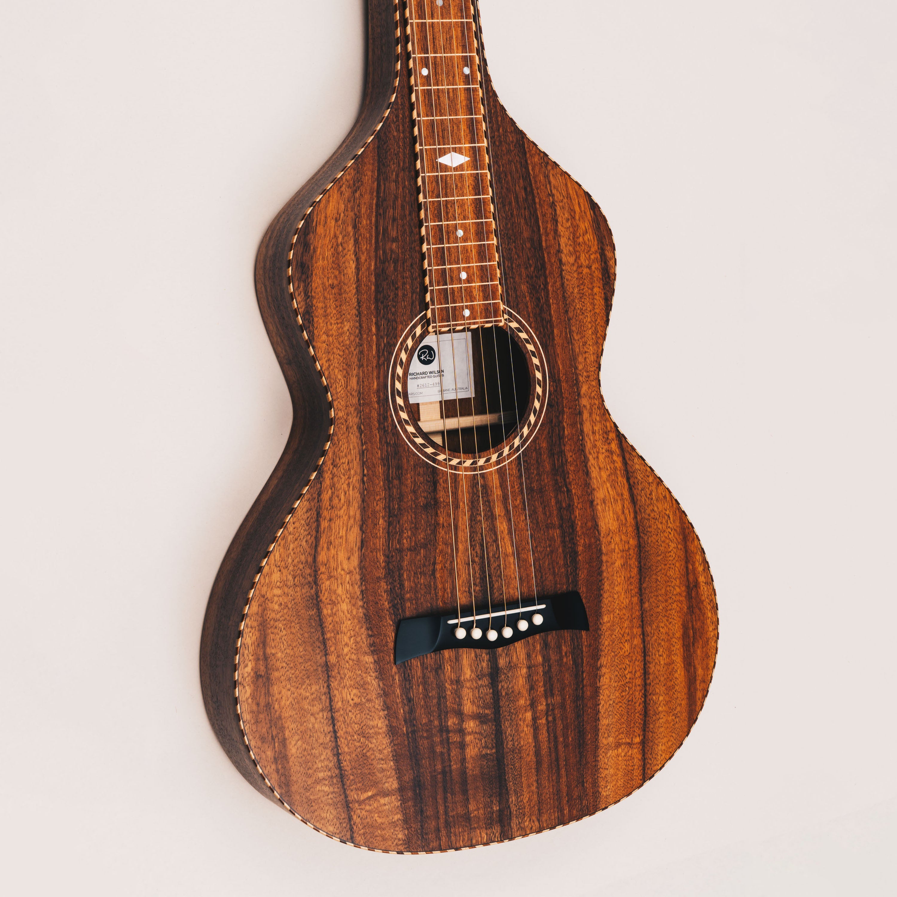 Hawaiian Koa Style 3 Weissenborn Guitar Weissenborn Acoustic Lap Steel Slide Guitar by master luthier Richard Wilson. Handcrafted in Australia. Serial no. RW2612-499.
