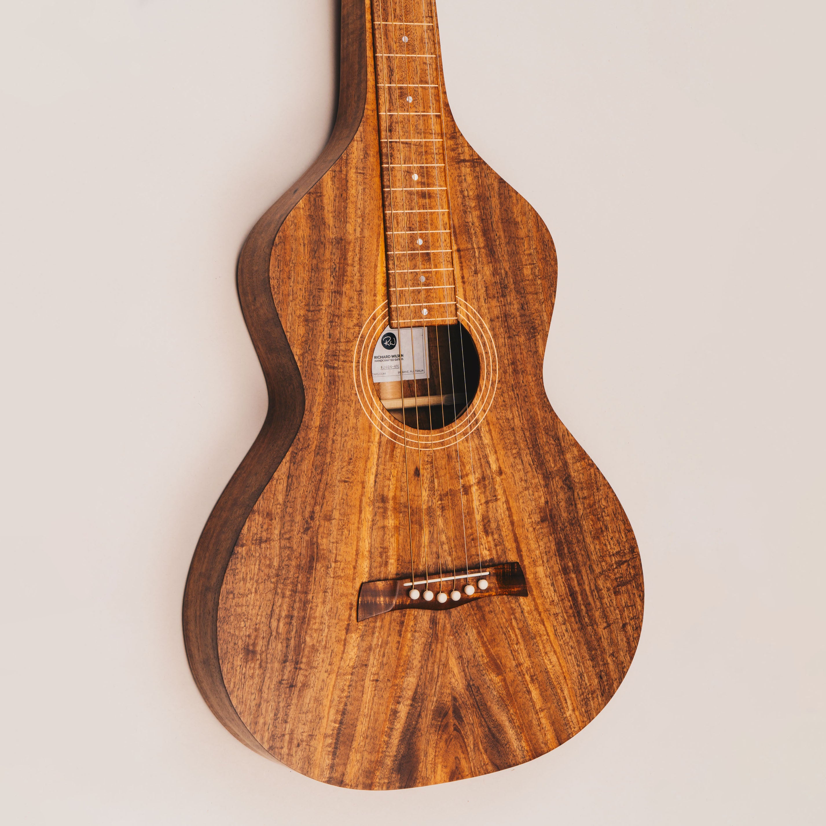 Style 1 Weissenborn Guitar - Tasmanian Blackwood Weissenborn Acoustic Lap Steel Slide Guitar by master luthier Richard Wilson. Handcrafted in Australia. Serial no. RW2604-491.