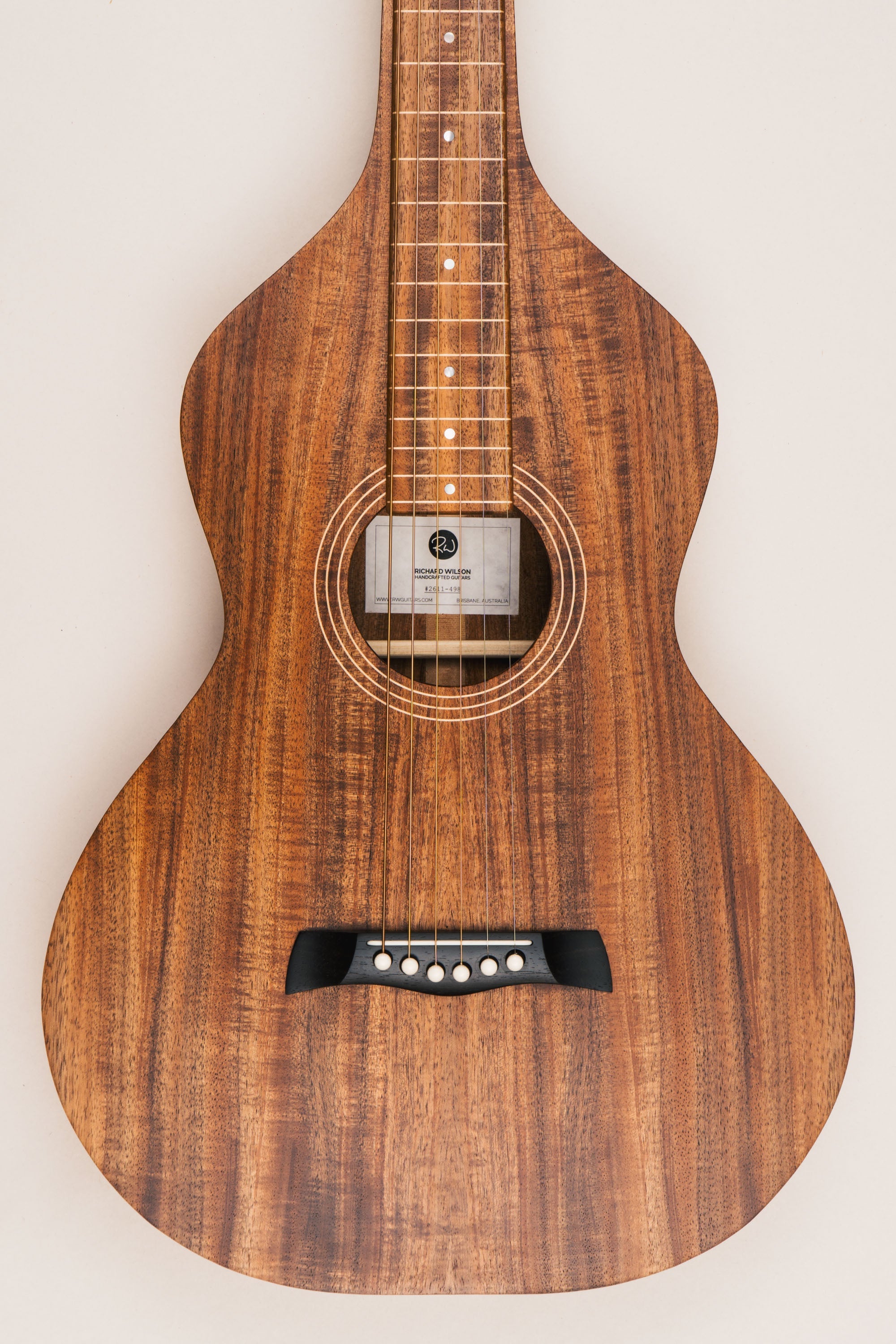 Style 1 Weissenborn Guitar - Tasmanian Blackwood Weissenborn Acoustic Lap Steel Slide Guitar by master luthier Richard Wilson. Handcrafted in Australia. Serial no. RW2611-498.
