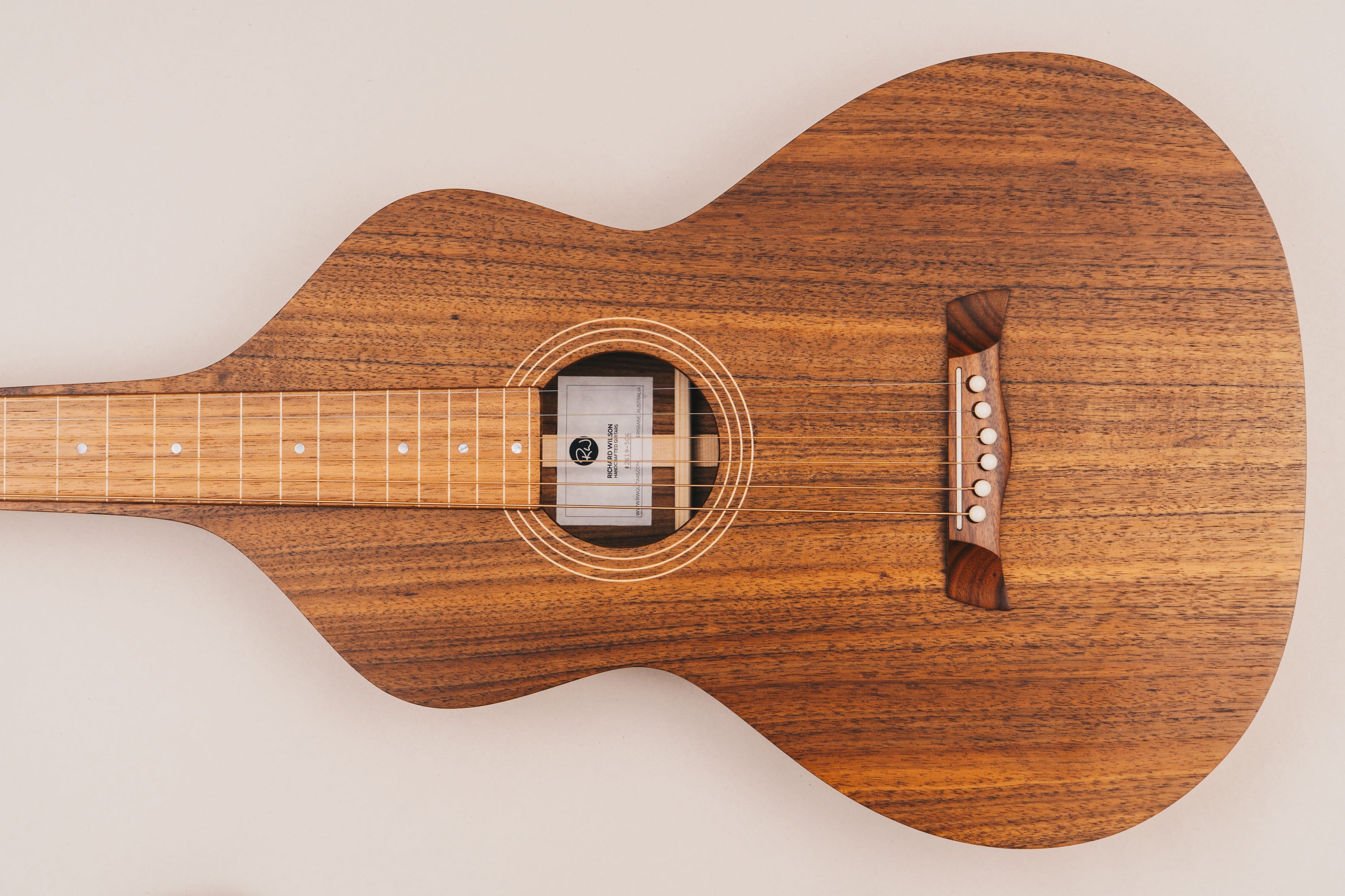 Style 1 Weissenborn Guitar - Tasmanian Blackwood Weissenborn Acoustic Lap Steel Slide Guitar by master luthier Richard Wilson. Handcrafted in Australia. Serial no. RW2619-506.