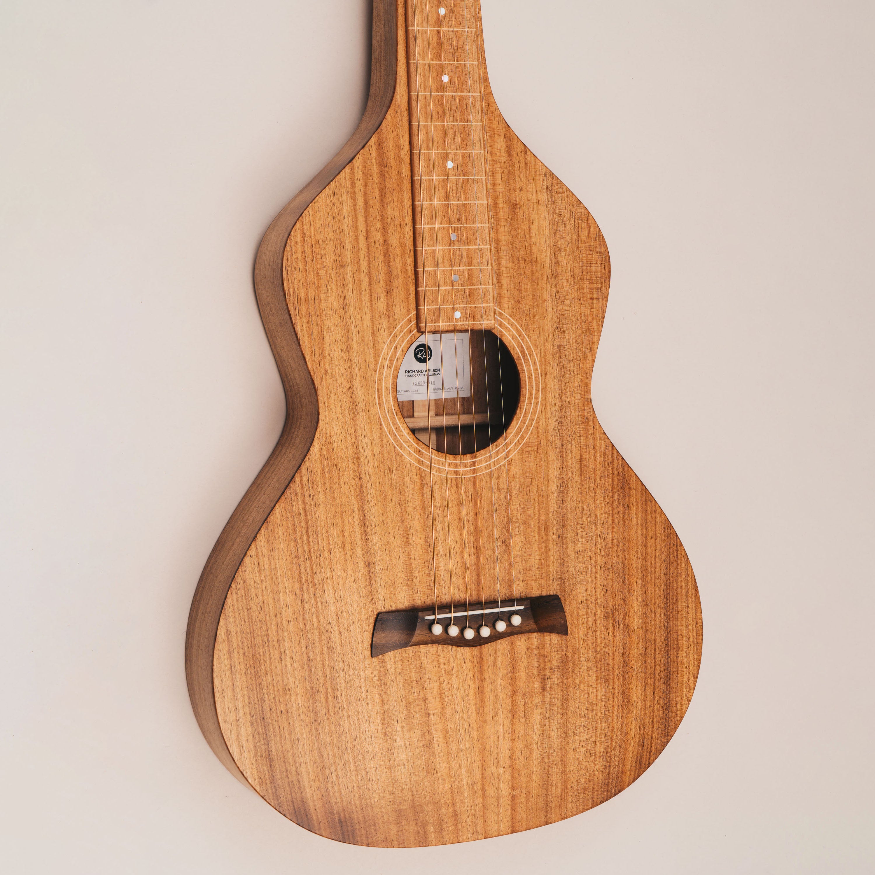 Style 1 Weissenborn Guitar - Tasmanian Blackwood Weissenborn Acoustic Lap Steel Slide Guitar by master luthier Richard Wilson. Handcrafted in Australia. Serial no. RW2623-510.
