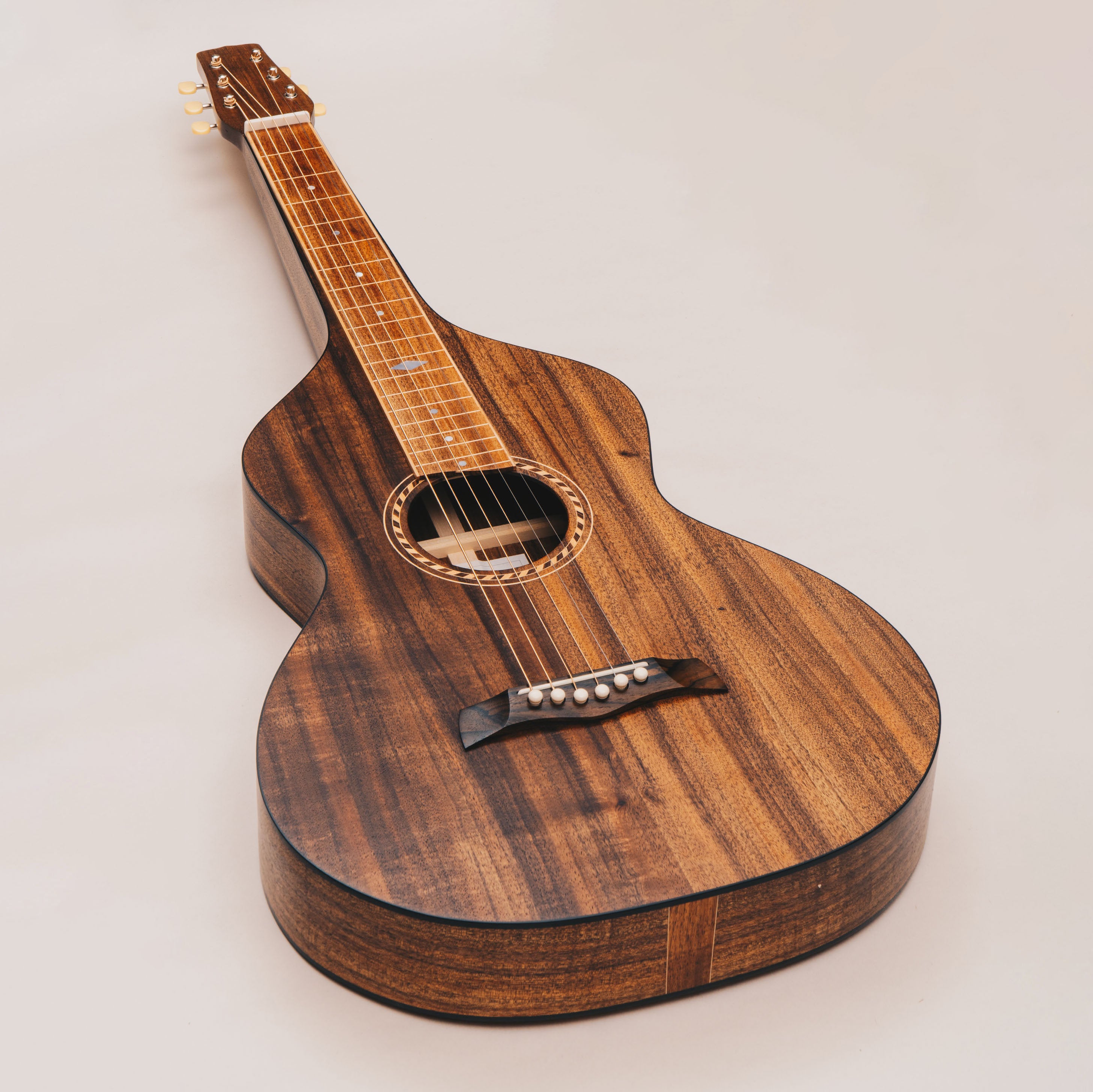 Style 2 Weissenborn Guitar - Tasmanian Blackwood Weissenborn Acoustic Lap Steel Slide Guitar by master luthier Richard Wilson. Handcrafted in Australia. Serial no. RW2618-505.