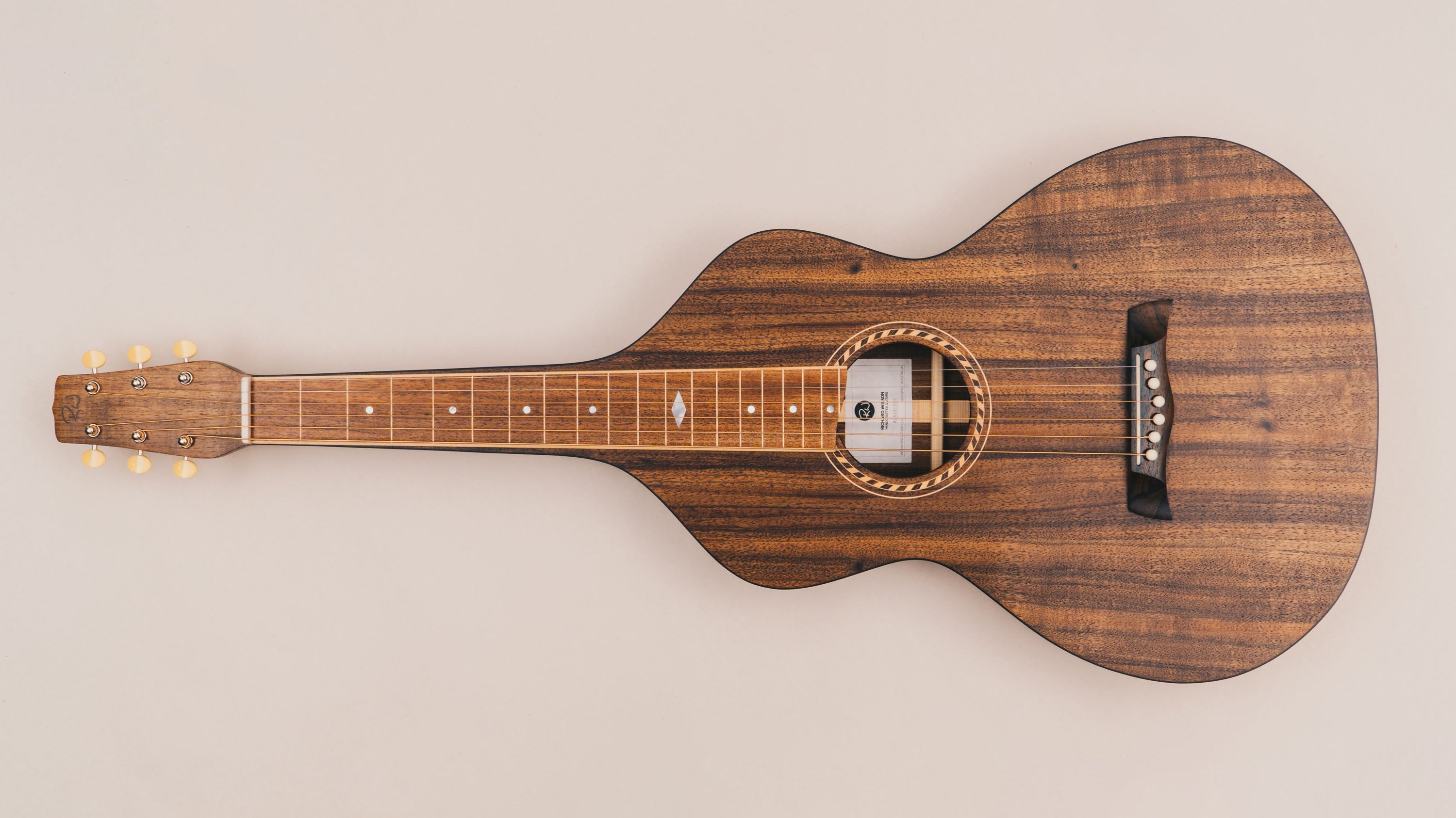 Style 2 Weissenborn Guitar - Tasmanian Blackwood Weissenborn Acoustic Lap Steel Slide Guitar by master luthier Richard Wilson. Handcrafted in Australia. Serial no. RW2618-505.