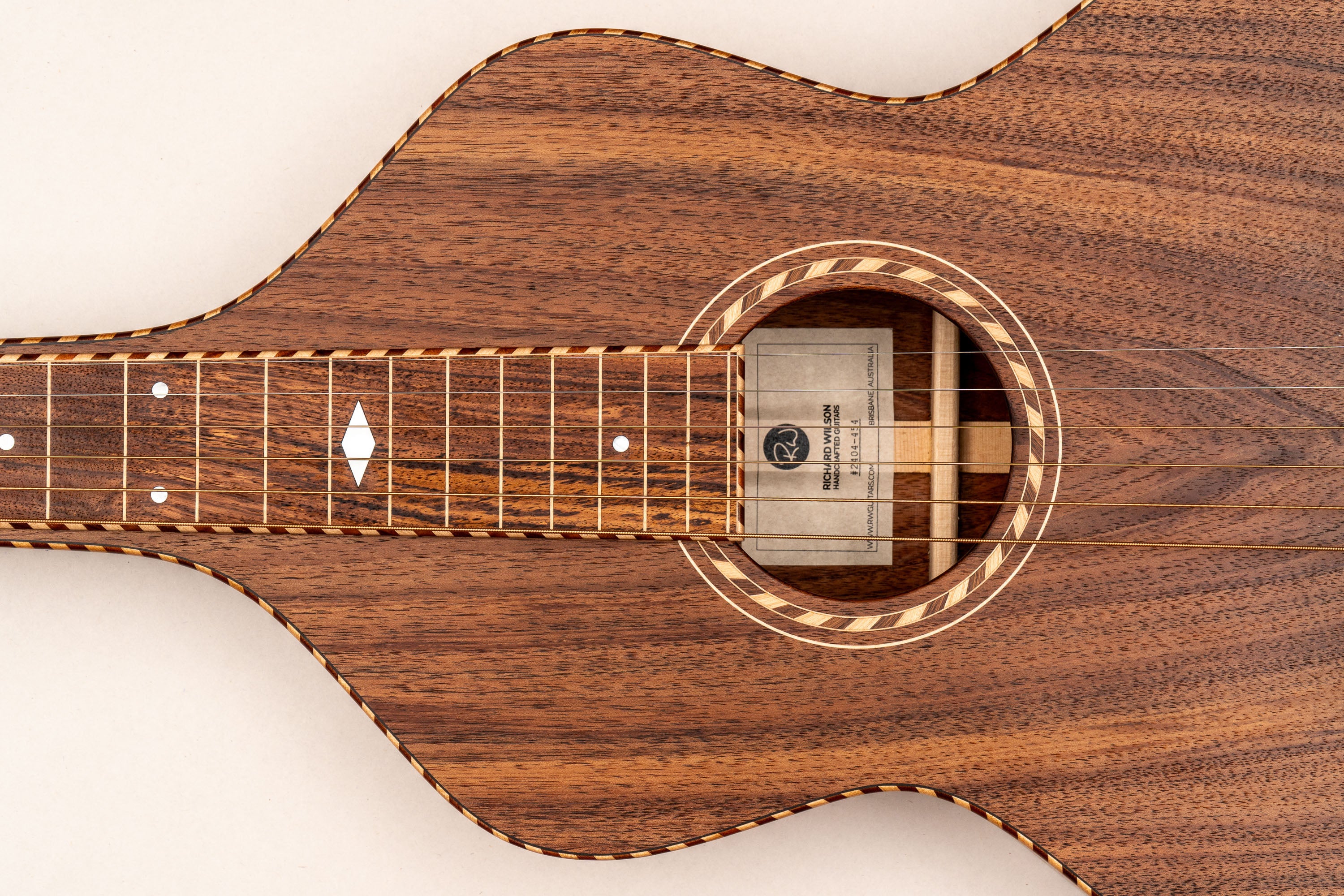 Style 3 Weissenborn Guitar - Tasmanian Blackwood Weissenborn Acoustic Lap Steel Slide Guitar by master luthier Richard Wilson. Handcrafted in Australia. Serial no. RW2404-454.