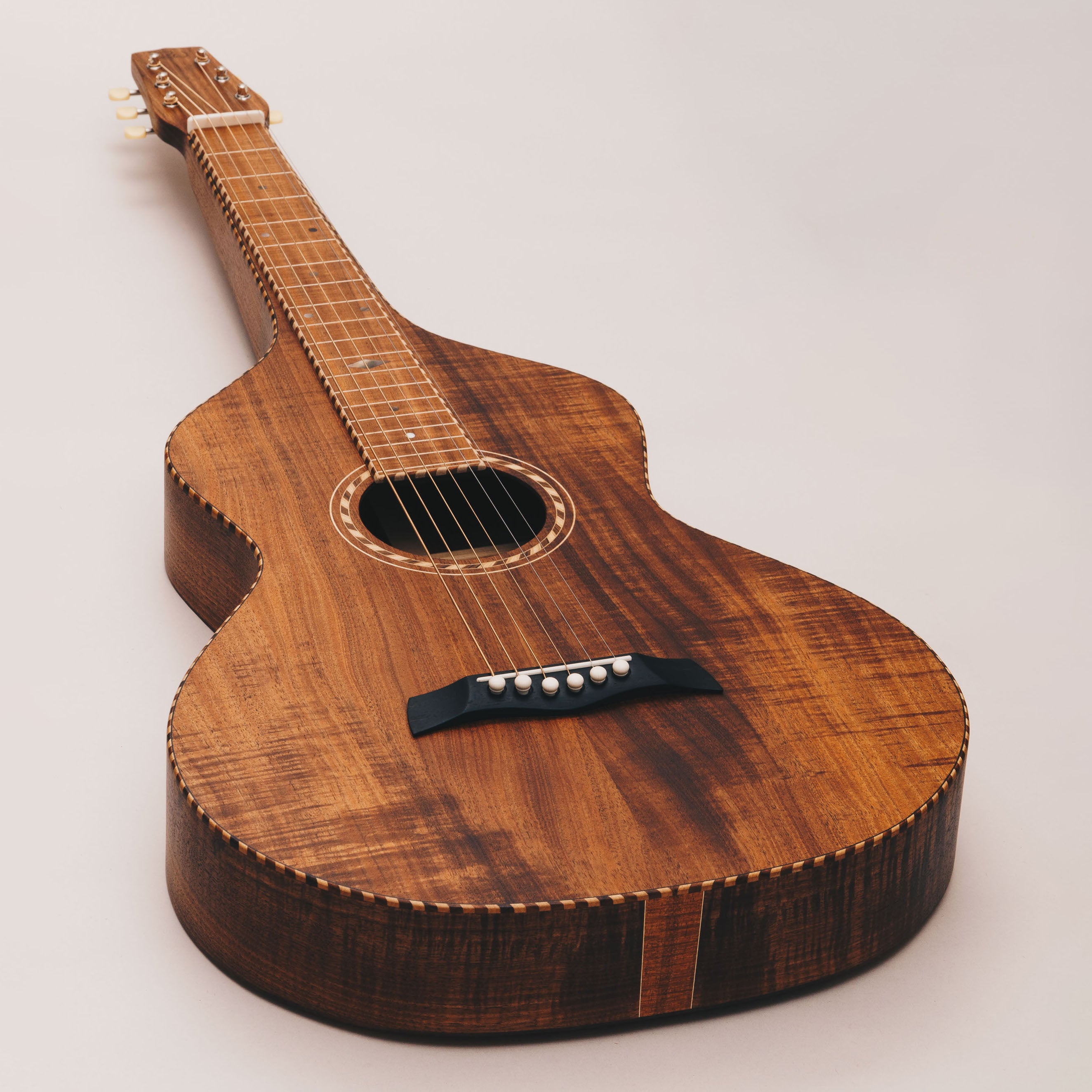 Style 3 Weissenborn Guitar - Tasmanian Blackwood Weissenborn Acoustic Lap Steel Slide Guitar by master luthier Richard Wilson. Handcrafted in Australia. Serial no. RW2411-461.