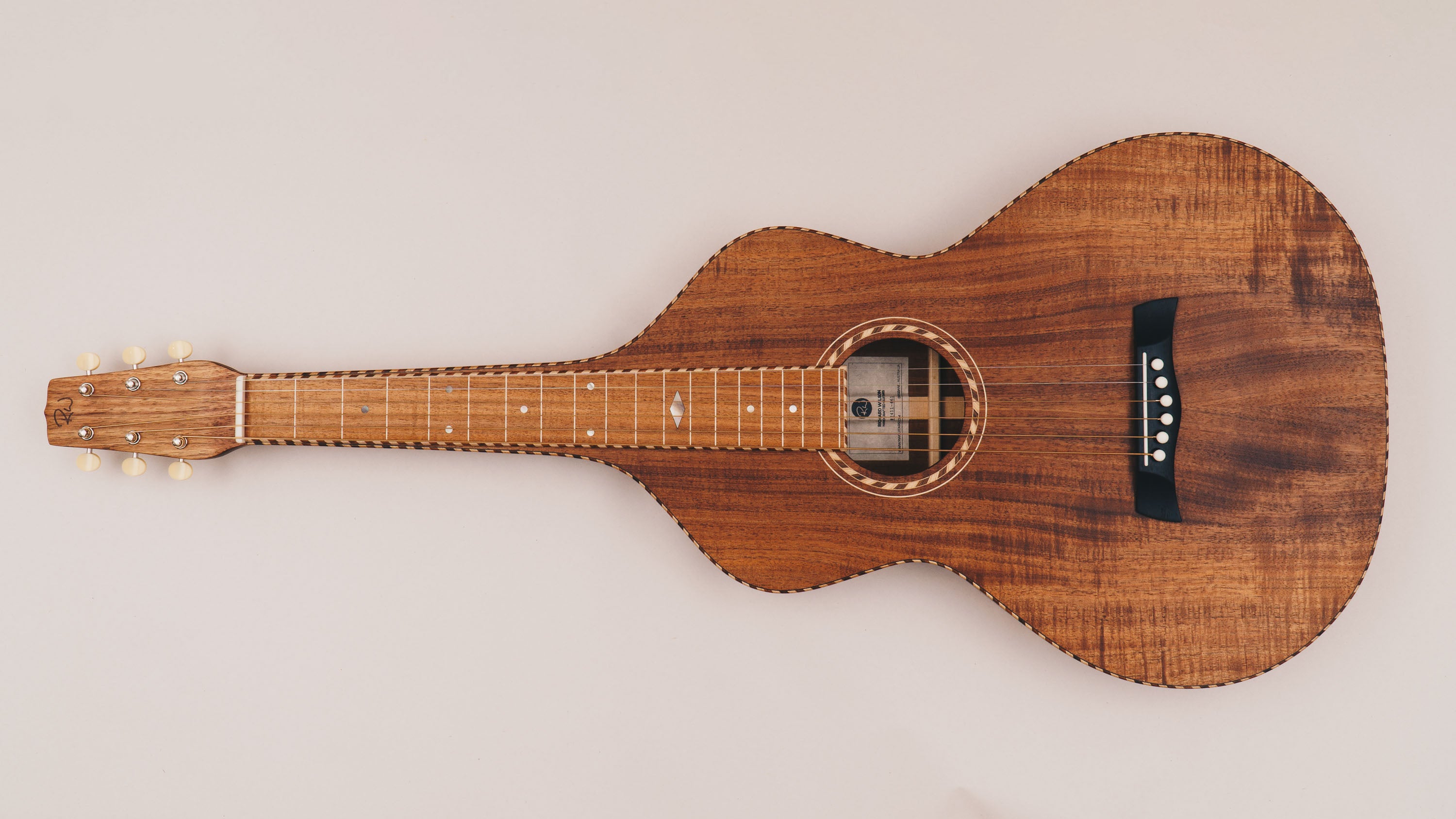 Style 3 Weissenborn Guitar - Tasmanian Blackwood Weissenborn Acoustic Lap Steel Slide Guitar by master luthier Richard Wilson. Handcrafted in Australia. Serial no. RW2411-461.