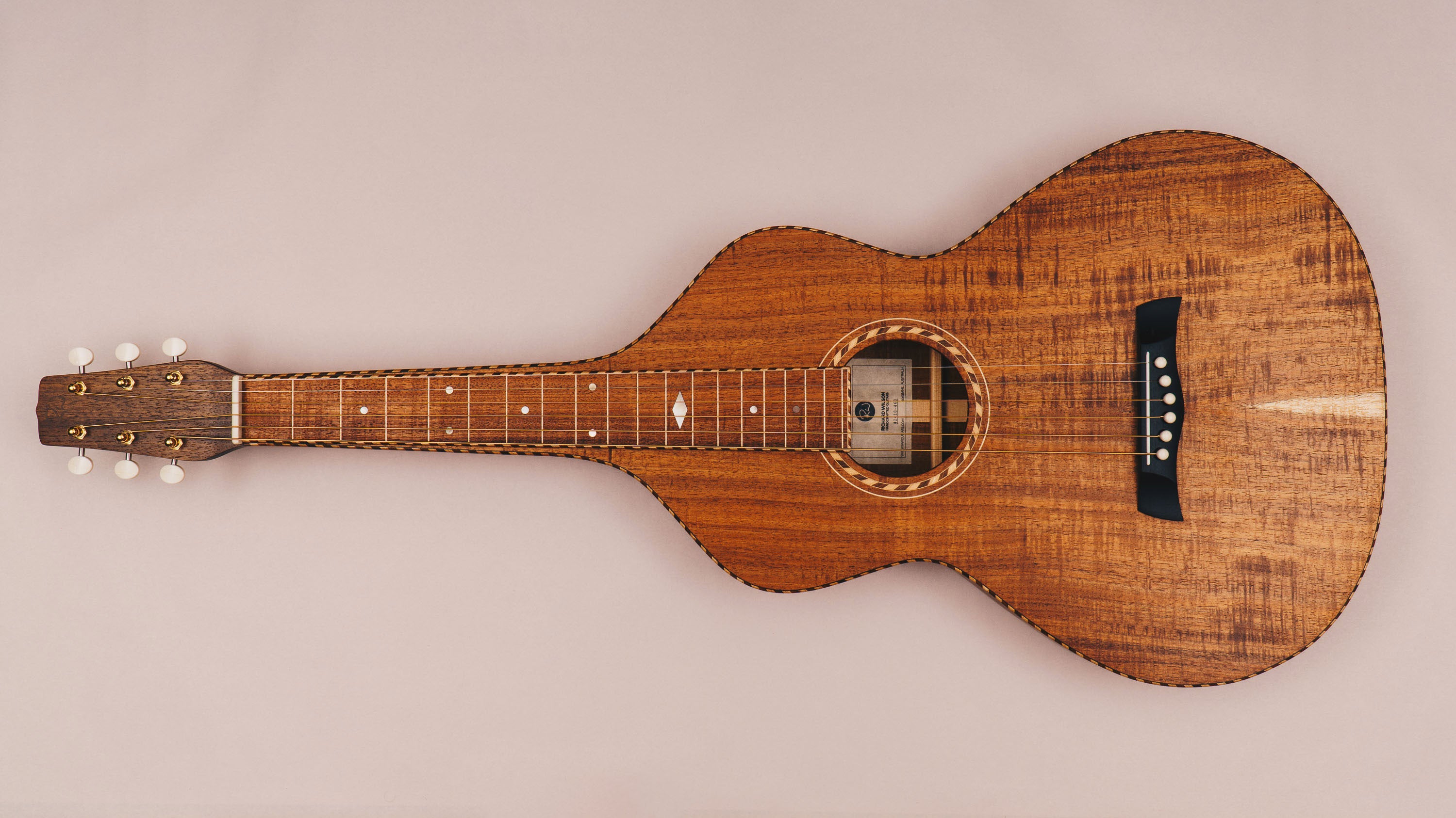 Style 3 Weissenborn Guitar - Tasmanian Blackwood Weissenborn Acoustic Lap Steel Slide Guitar by master luthier Richard Wilson. Handcrafted in Australia. Serial no. RW2468-468.