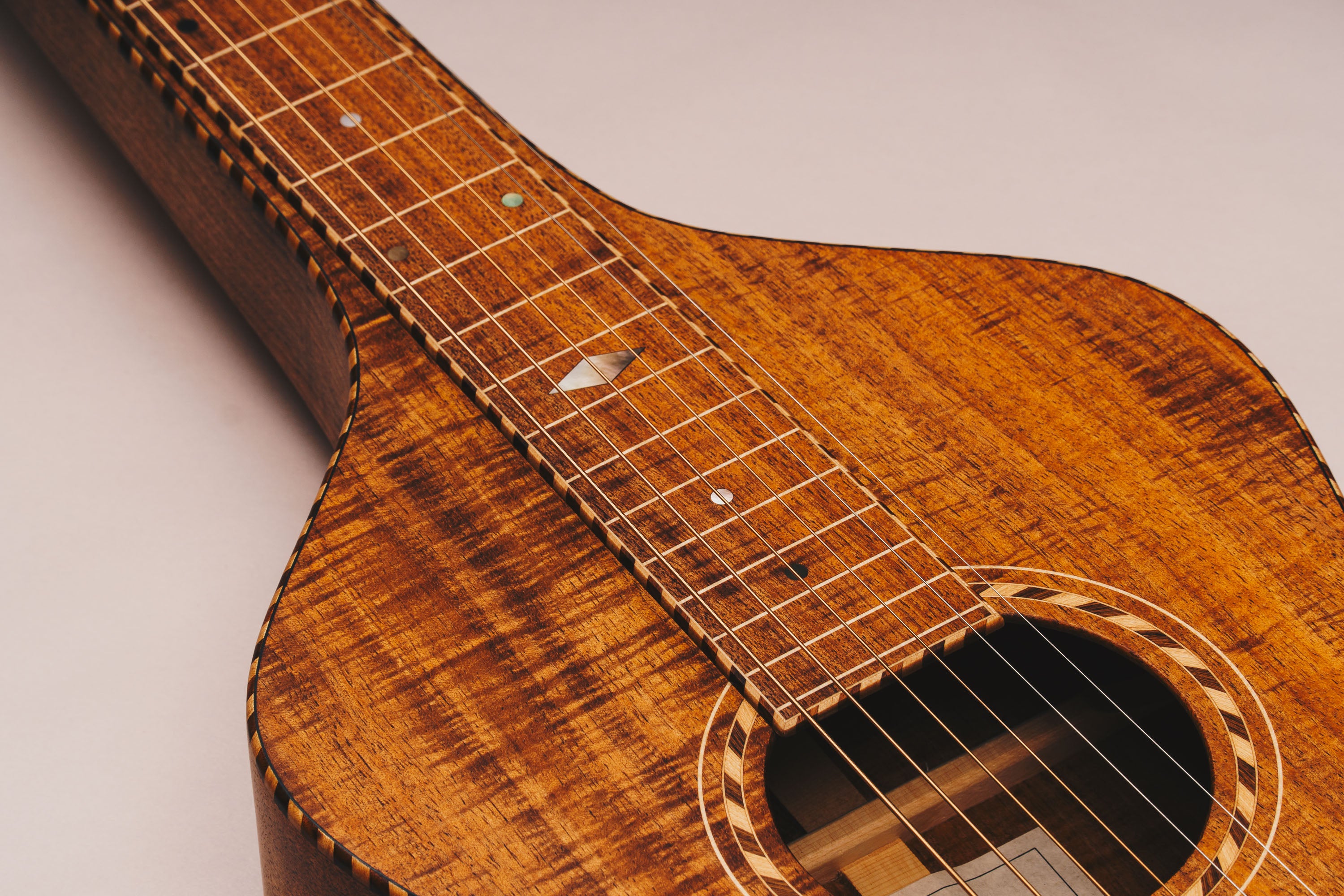 Style 3 Weissenborn Guitar - Tasmanian Blackwood Weissenborn Acoustic Lap Steel Slide Guitar by master luthier Richard Wilson. Handcrafted in Australia. Serial no. RW2468-468.