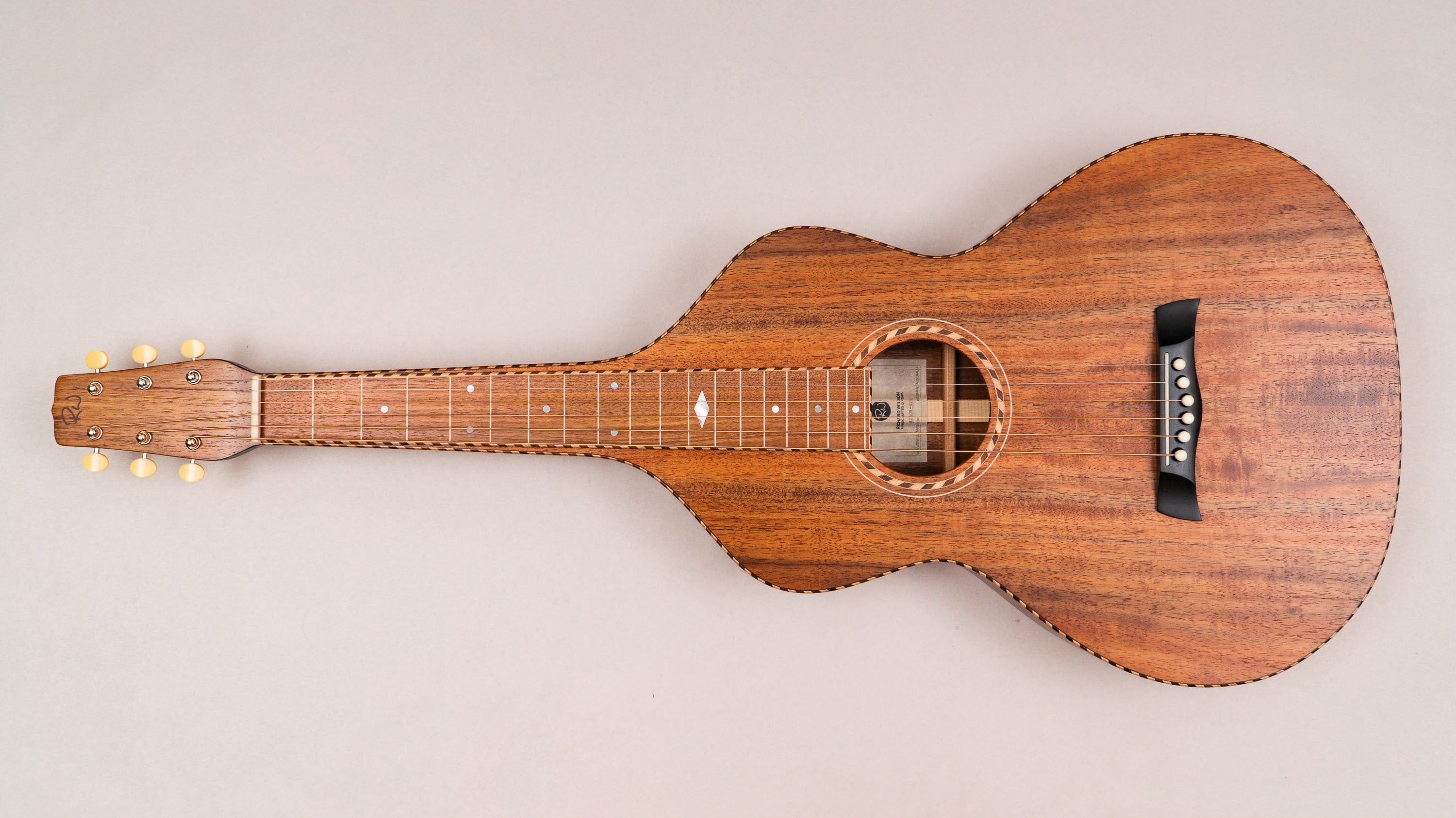 Style 3 Weissenborn Guitar - Tasmanian Blackwood Weissenborn Acoustic Lap Steel Slide Guitar by master luthier Richard Wilson. Handcrafted in Australia. Serial no. RW2508-478.