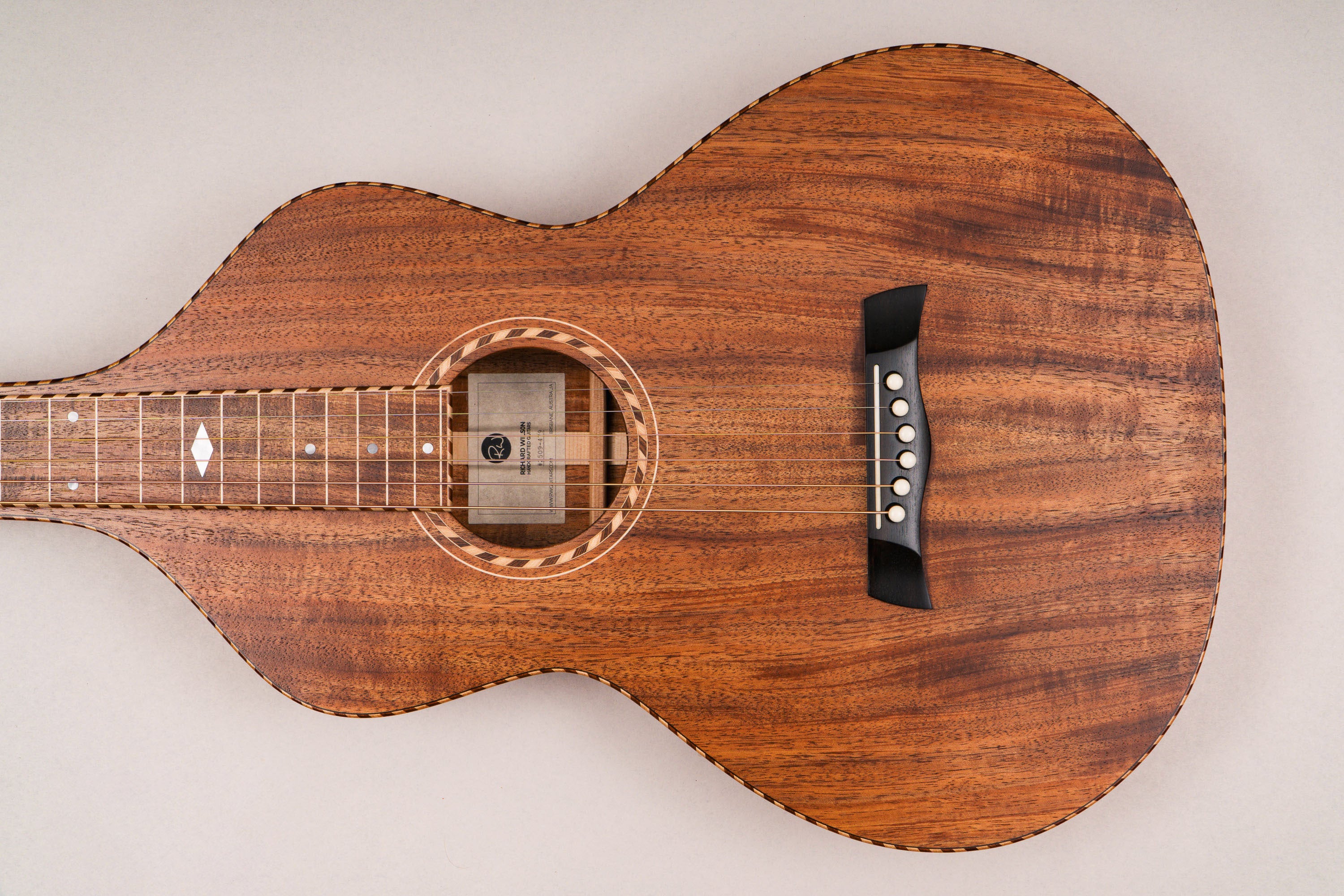 Style 3 Weissenborn Guitar - Tasmanian Blackwood Weissenborn Acoustic Lap Steel Slide Guitar by master luthier Richard Wilson. Handcrafted in Australia. Serial no. RW2509-479.