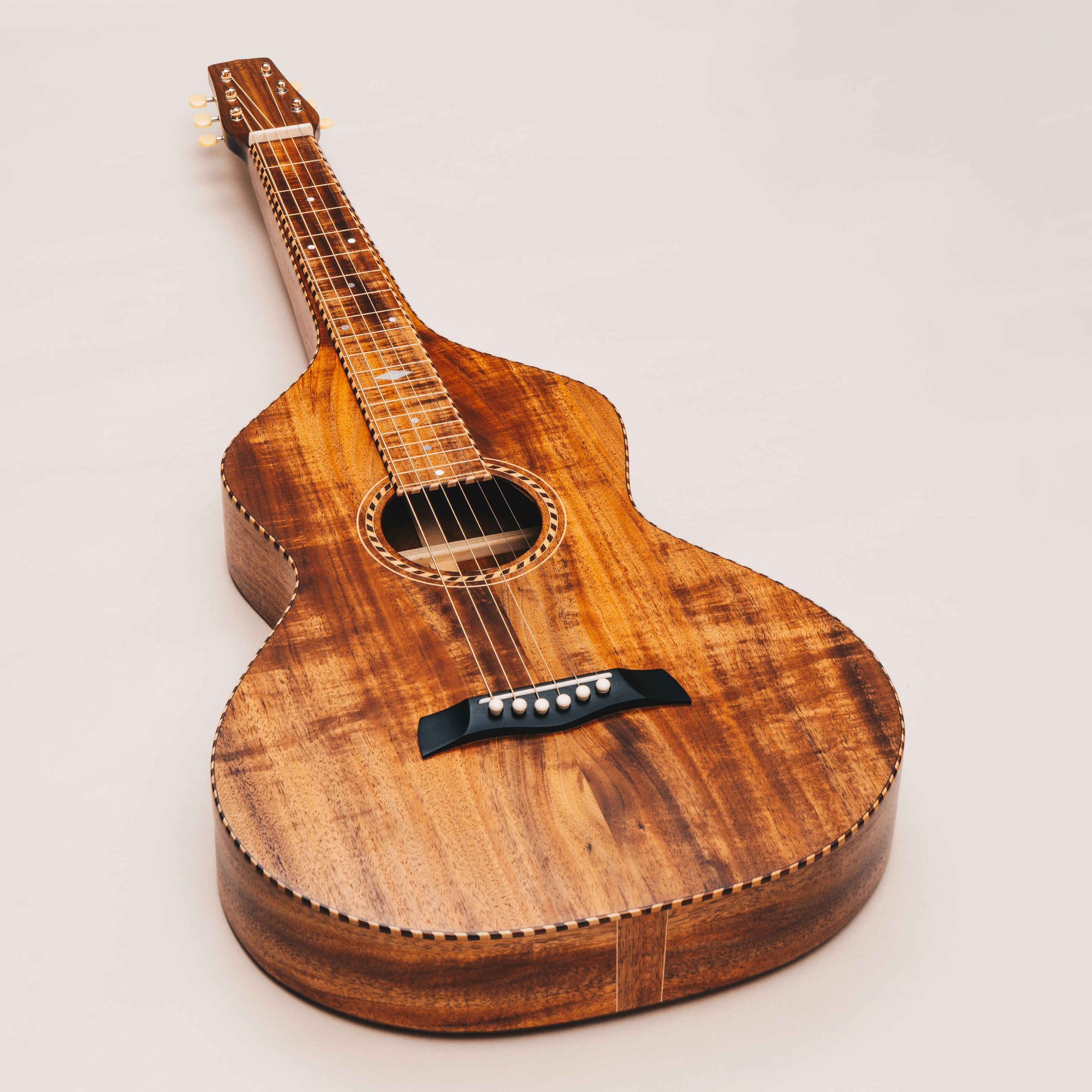 Style 3 Weissenborn Guitar - Tasmanian Blackwood Weissenborn Acoustic Lap Steel Slide Guitar by master luthier Richard Wilson. Handcrafted in Australia. Serial no. RW2617-504.
