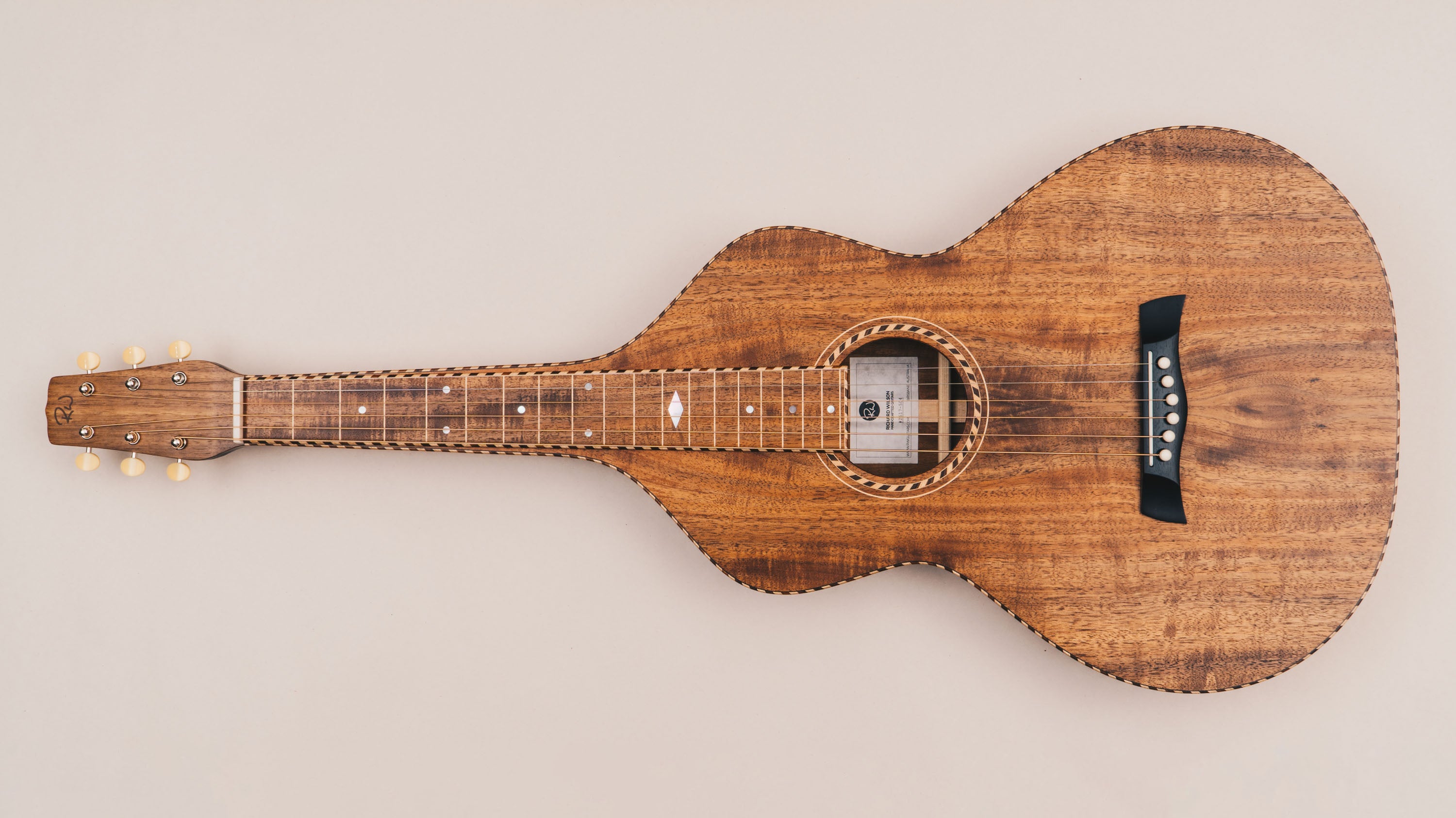 Style 3 Weissenborn Guitar - Tasmanian Blackwood Weissenborn Acoustic Lap Steel Slide Guitar by master luthier Richard Wilson. Handcrafted in Australia. Serial no. RW2617-504.