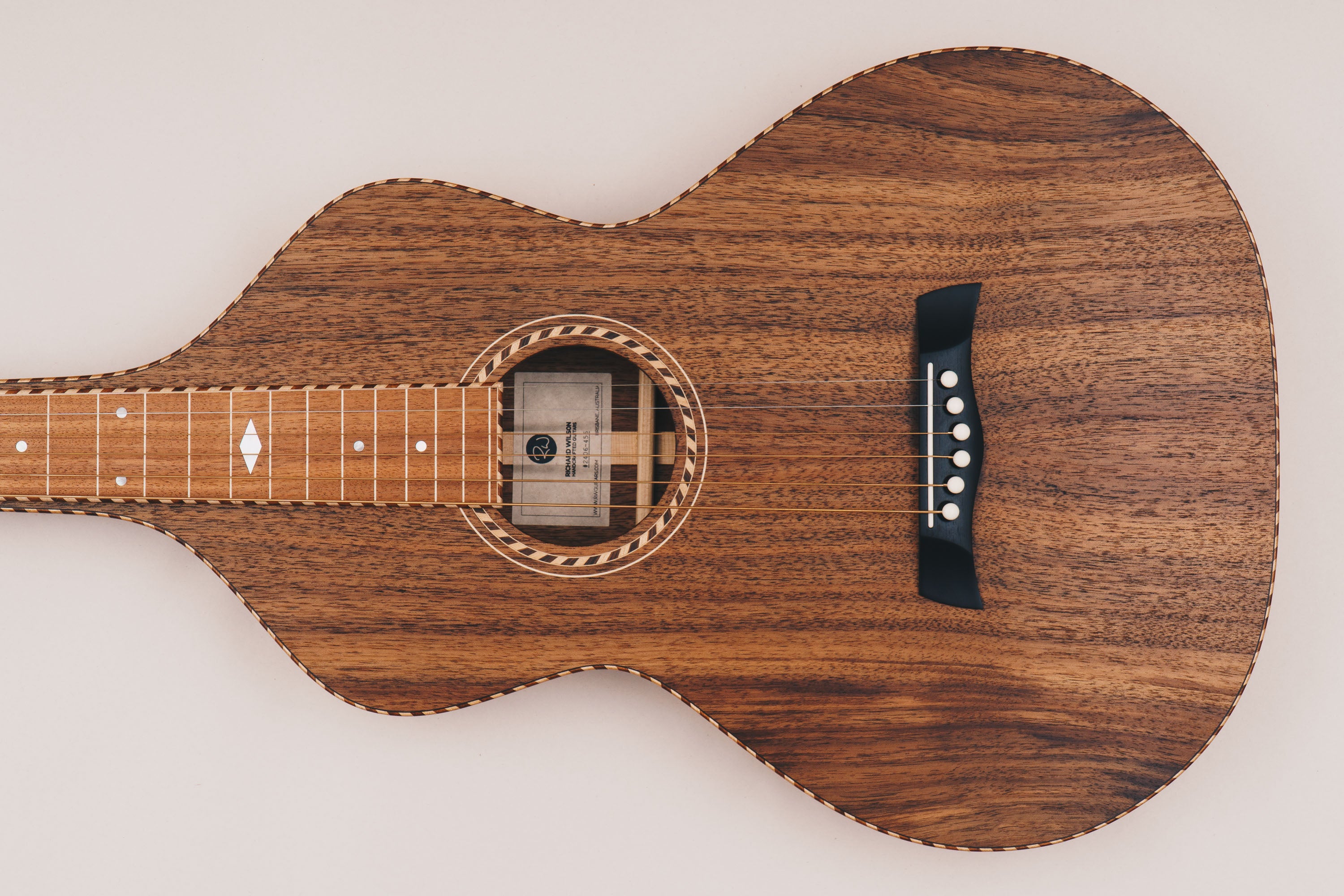 Style 4 Weissenborn Guitar - Tasmanian Blackwood Weissenborn Acoustic Lap Steel Slide Guitar by master luthier Richard Wilson. Handcrafted in Australia. Serial no. RW2406-456.