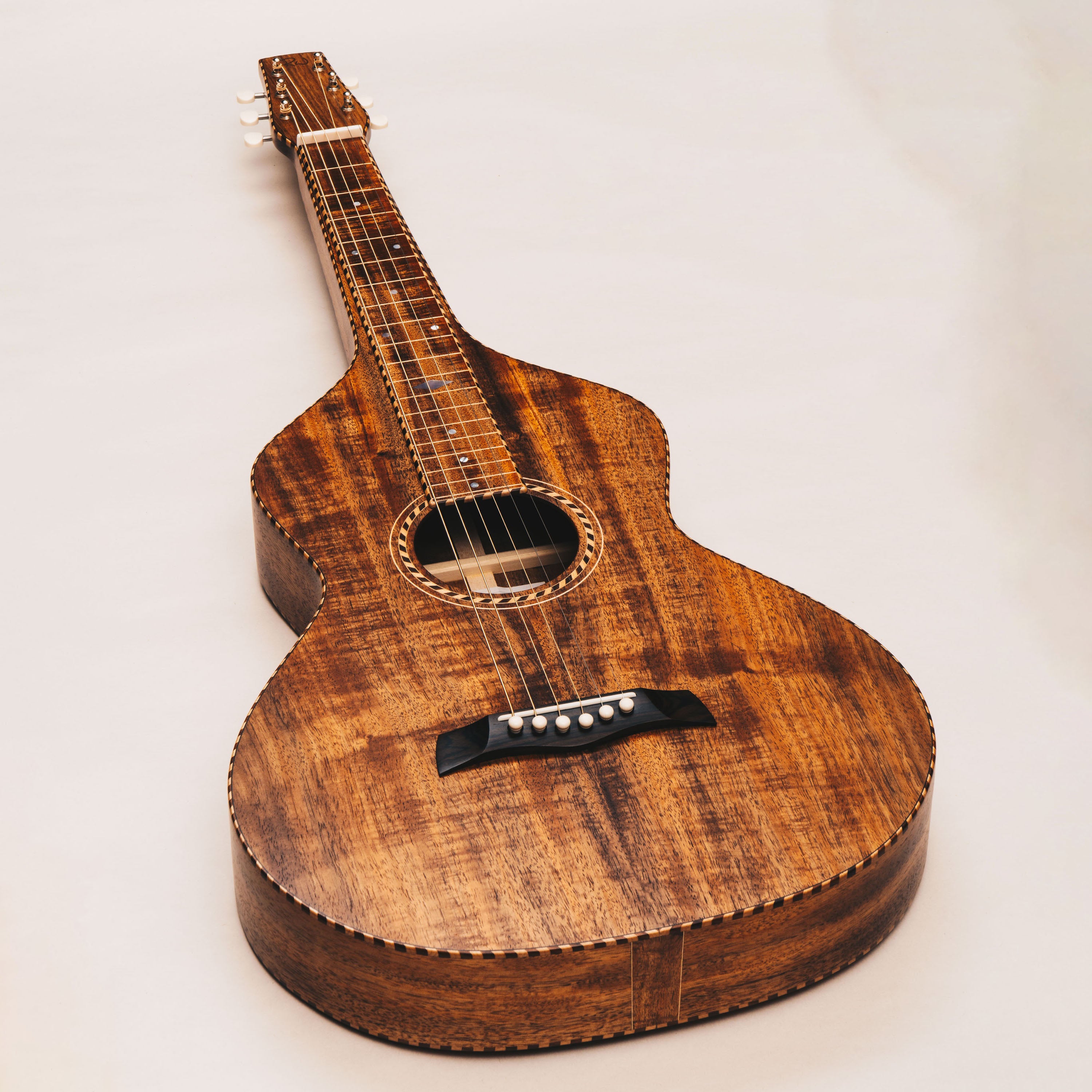Style 4 Weissenborn Guitar - Tasmanian Blackwood Weissenborn Acoustic Lap Steel Slide Guitar by master luthier Richard Wilson. Handcrafted in Australia. Serial no. RW2622-509.