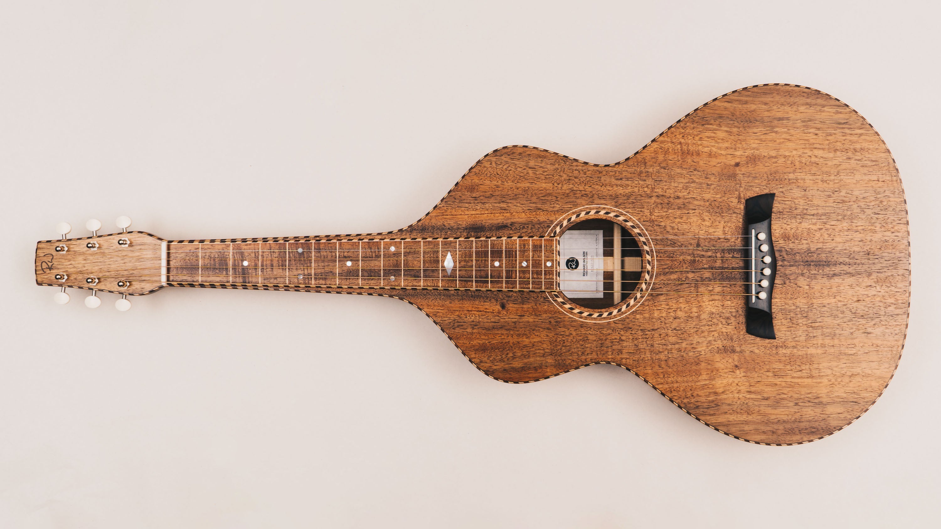 Style 4 Weissenborn Guitar - Tasmanian Blackwood Weissenborn Acoustic Lap Steel Slide Guitar by master luthier Richard Wilson. Handcrafted in Australia. Serial no. RW2622-509.
