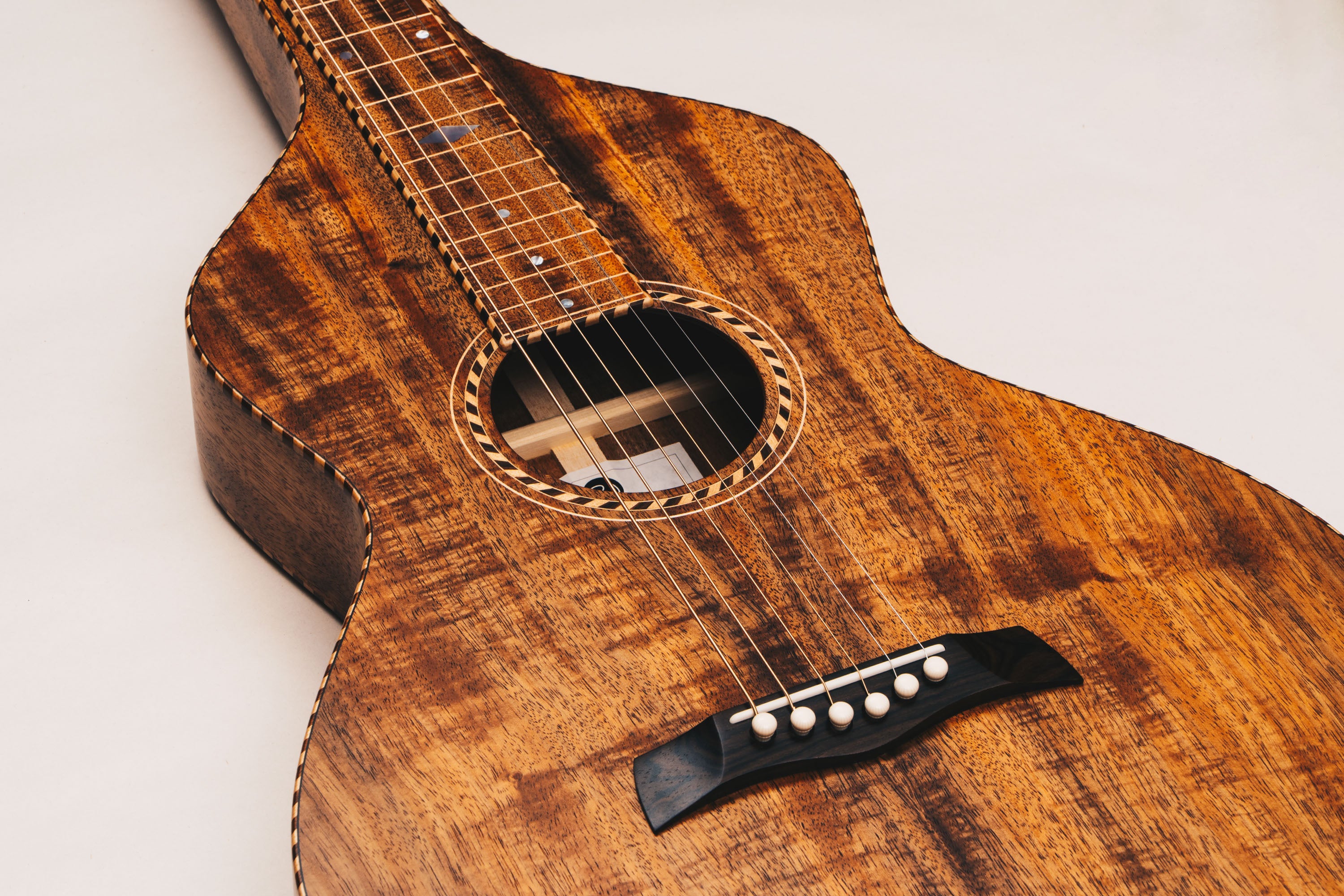 Style 4 Weissenborn Guitar - Tasmanian Blackwood Weissenborn Acoustic Lap Steel Slide Guitar by master luthier Richard Wilson. Handcrafted in Australia. Serial no. RW2622-509.