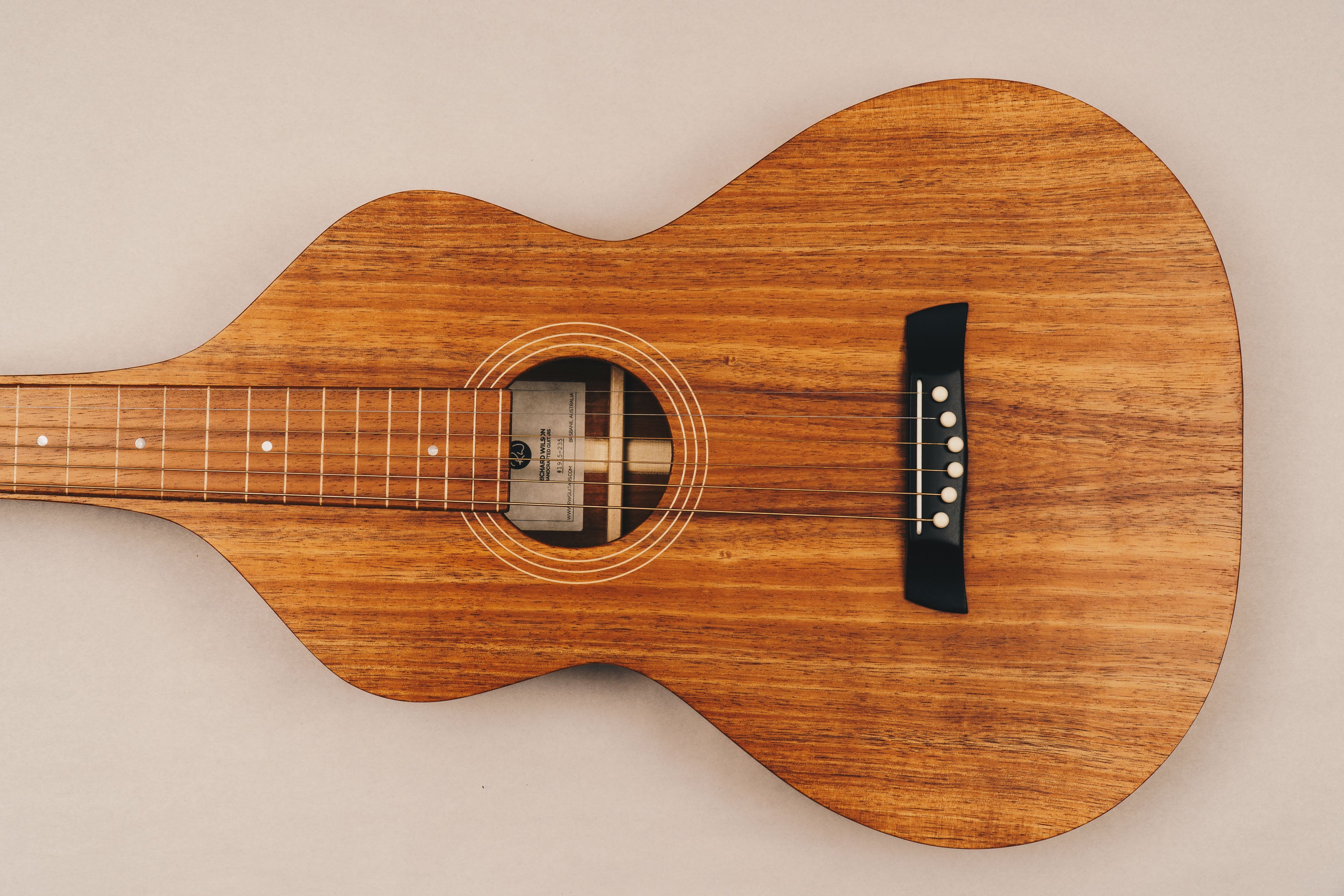 Hawaiian Koa Style 1 Weissenborn Acoustic Lap Steel Slide Guitar by master luthier Richard Wilson. Handcrafted in Australia. Serial no. RW1915-235.