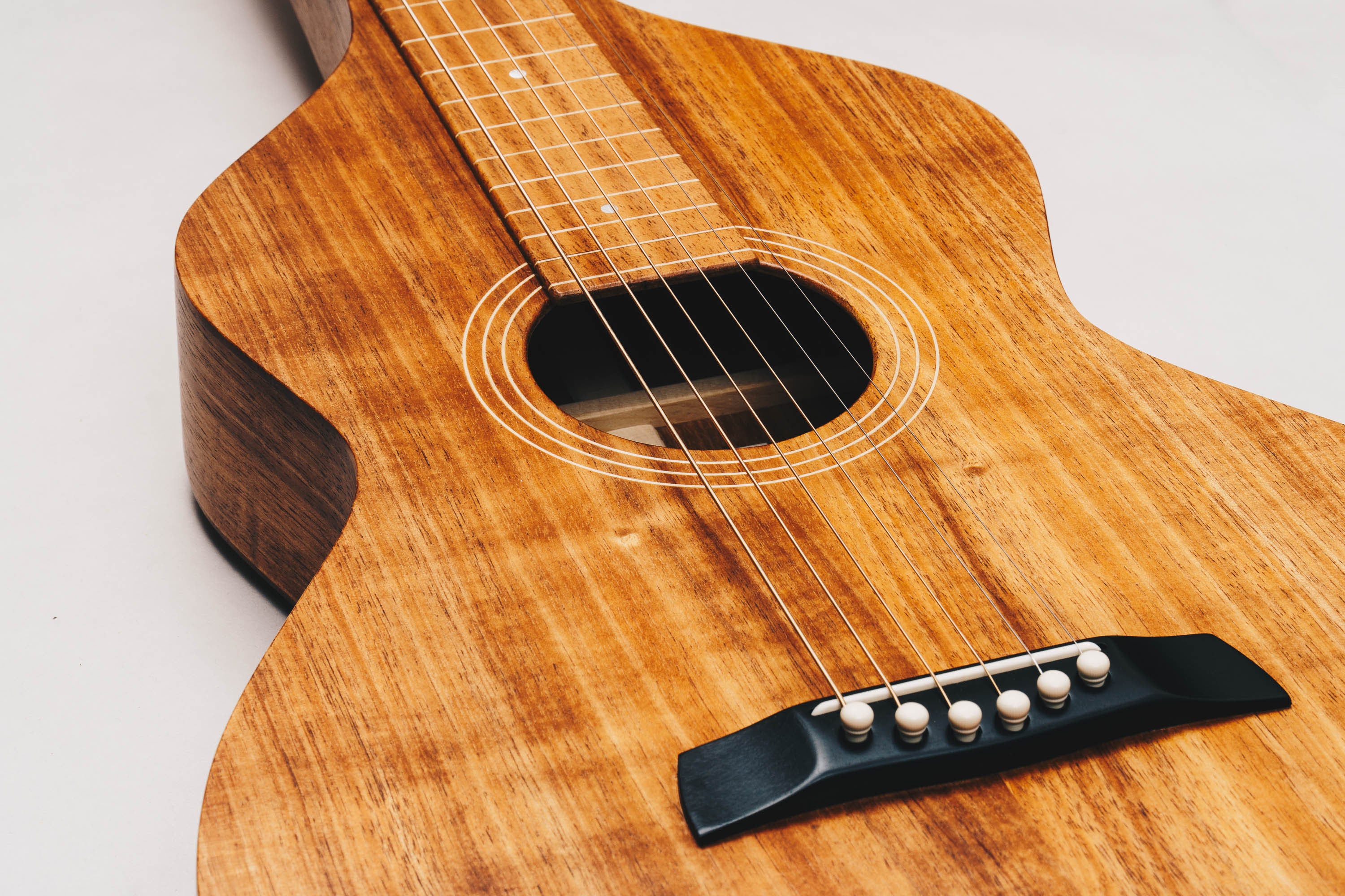 Hawaiian Koa Style 1 Weissenborn Acoustic Lap Steel Slide Guitar by master luthier Richard Wilson. Handcrafted in Australia. Serial no. RW1915-235.