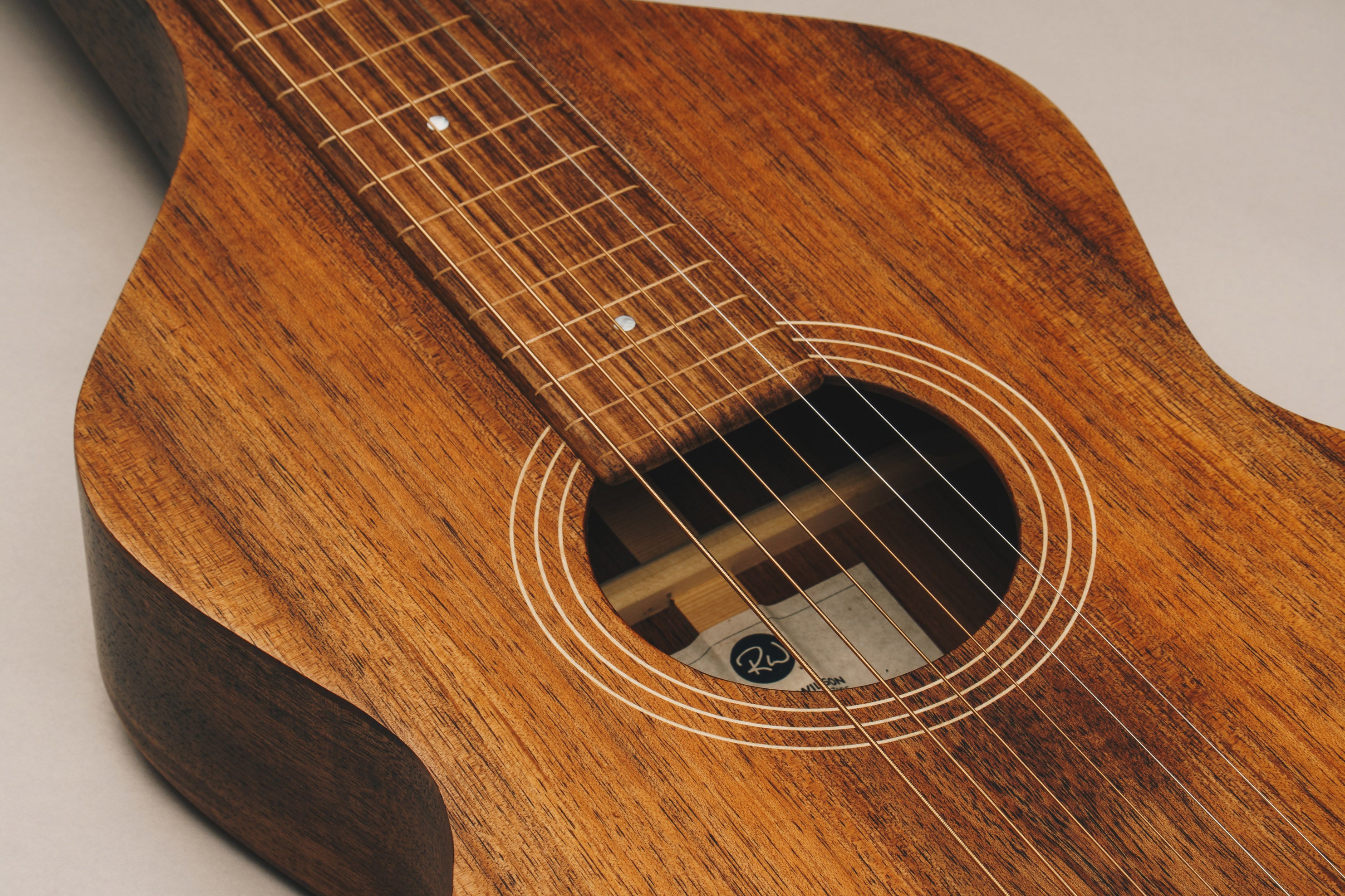 Style 1 Weissenborn Guitar Weissenborn Acoustic Lap Steel Slide Guitar by master luthier Richard Wilson. Handcrafted in Australia. Serial no. RW2301-391.
