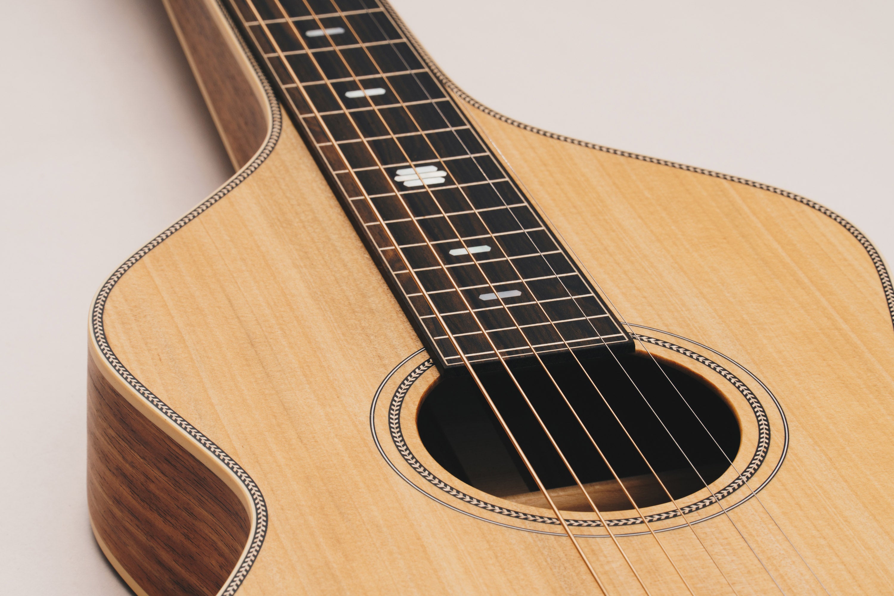 Style 2 Weissenborn Guitar - Herringbone Series Weissenborn Acoustic Lap Steel Slide Guitar by master luthier Richard Wilson. Handcrafted in Australia. Serial no. RW2332-422.